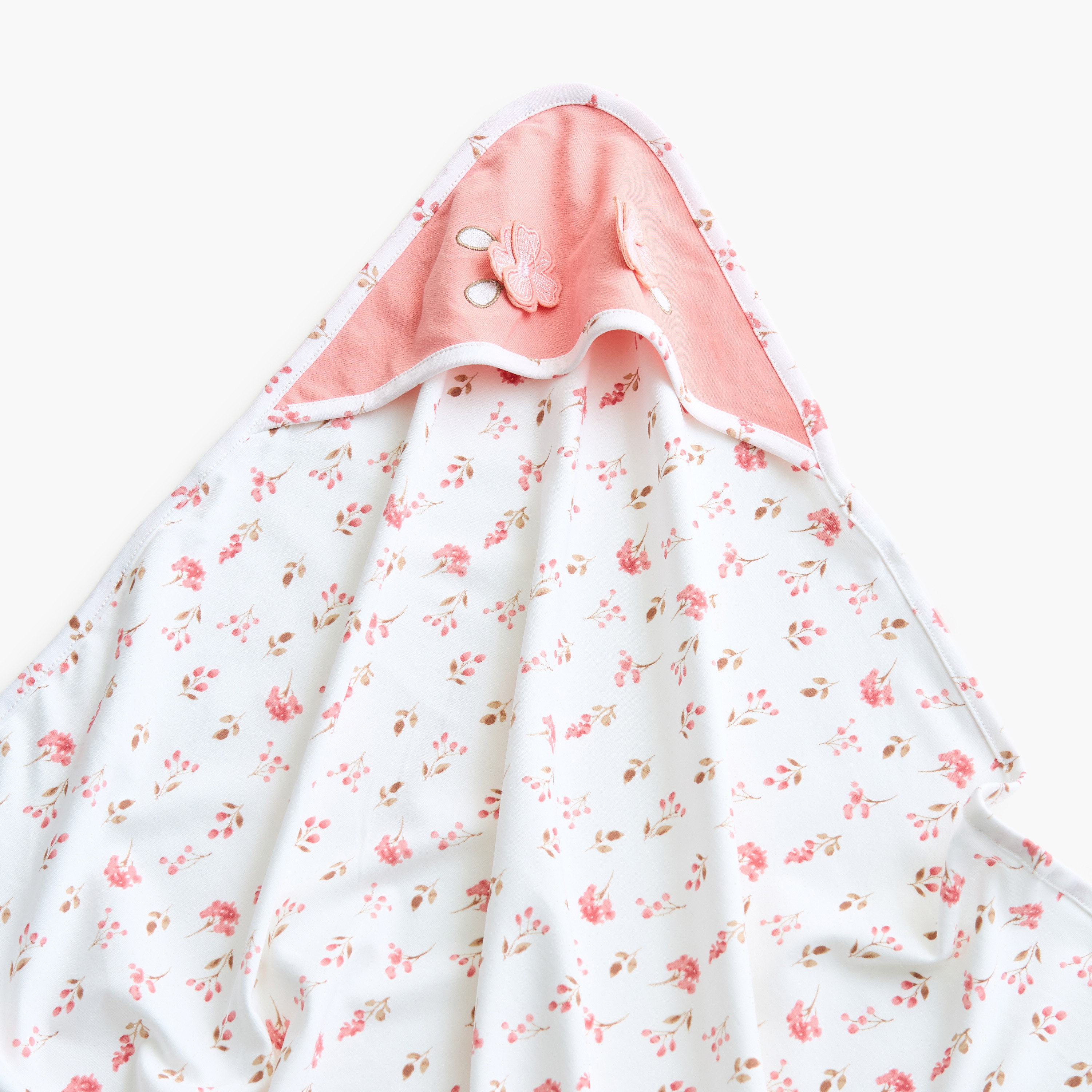 Juniors All-Over Floral Print Receiving Blanket - 70x70 cm-baby-nursery-blanketsandswaddles-receivingblankets-image-4