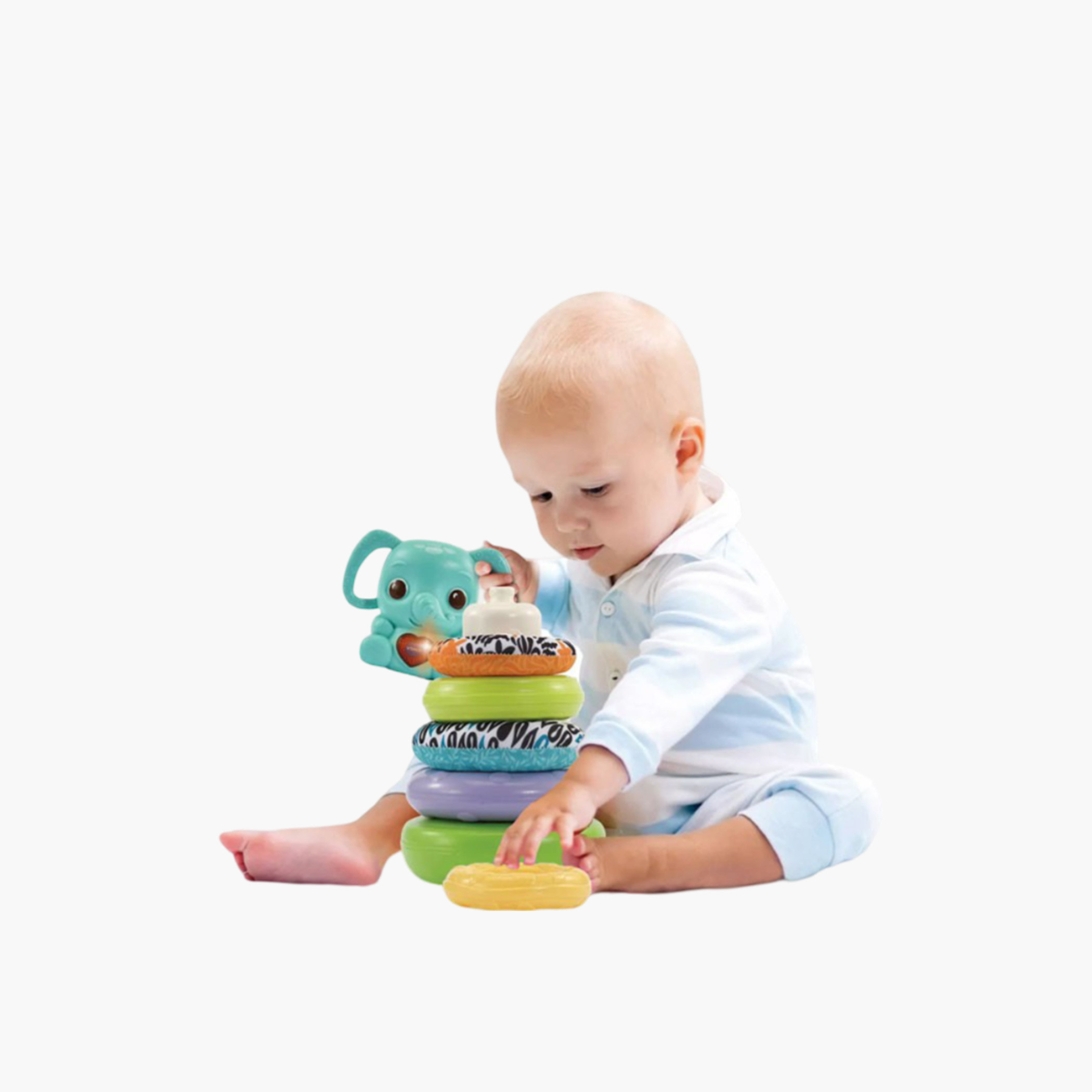 V-Tech Stack Rattle and Link Elephant-toys-babyandtoddlertoys-rattlesandteethers-image-3