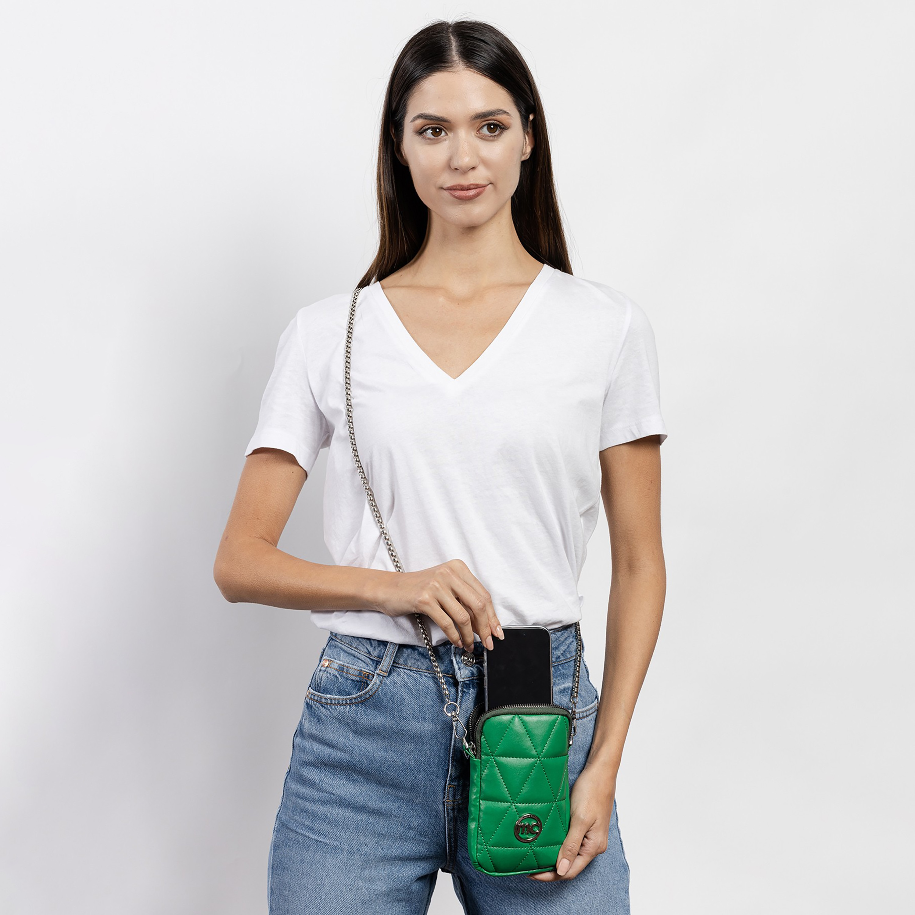 حقيبة هاتف مبطنة من ماري كلير مارلا مع حزام سلسلة قابل للفصل-women-bagsandwallets-handbags-image-4