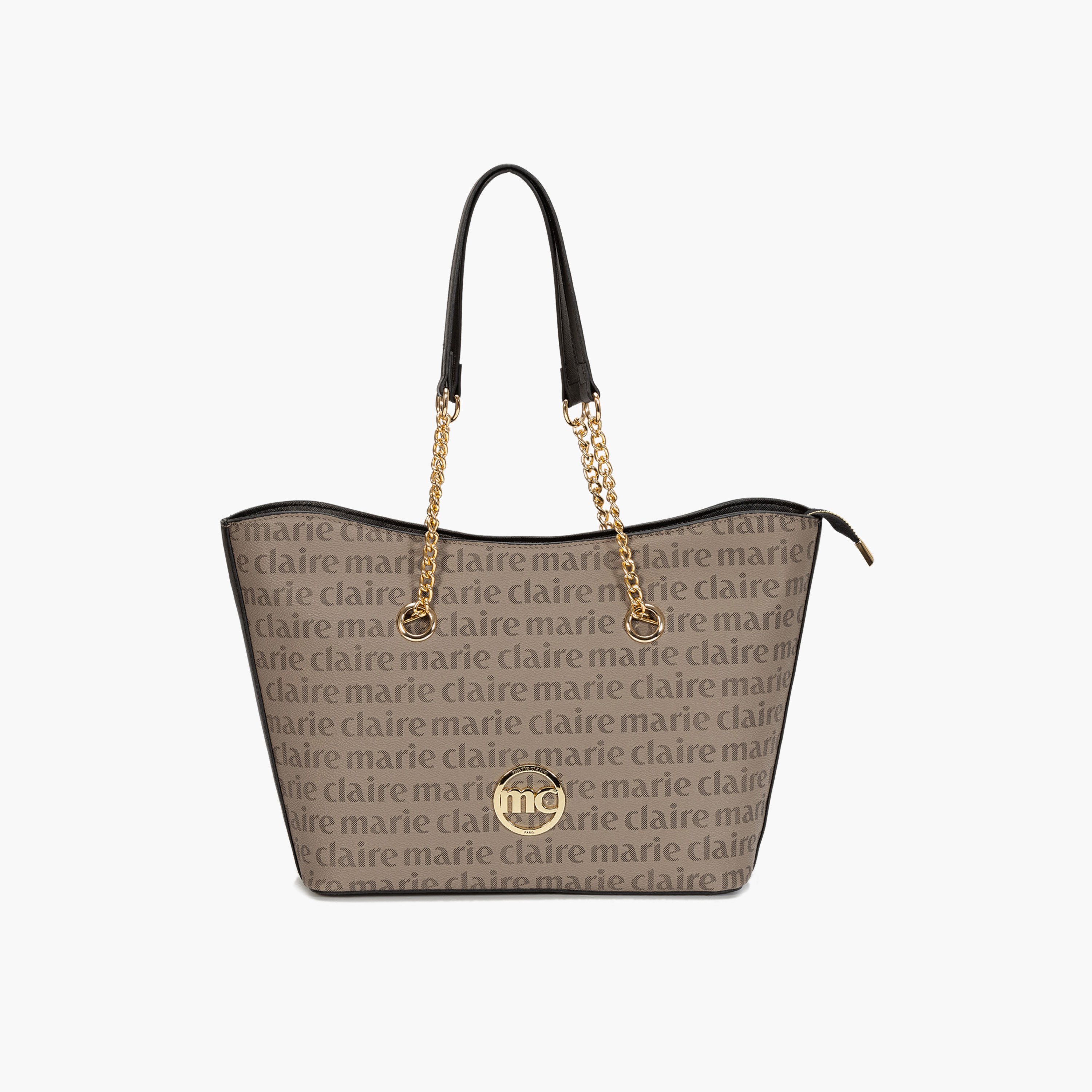حقيبة كتف من ماري كلير تيدرا بمزين مونوغرام وحزام سلسلة-women-bagsandwallets-handbags-image-1