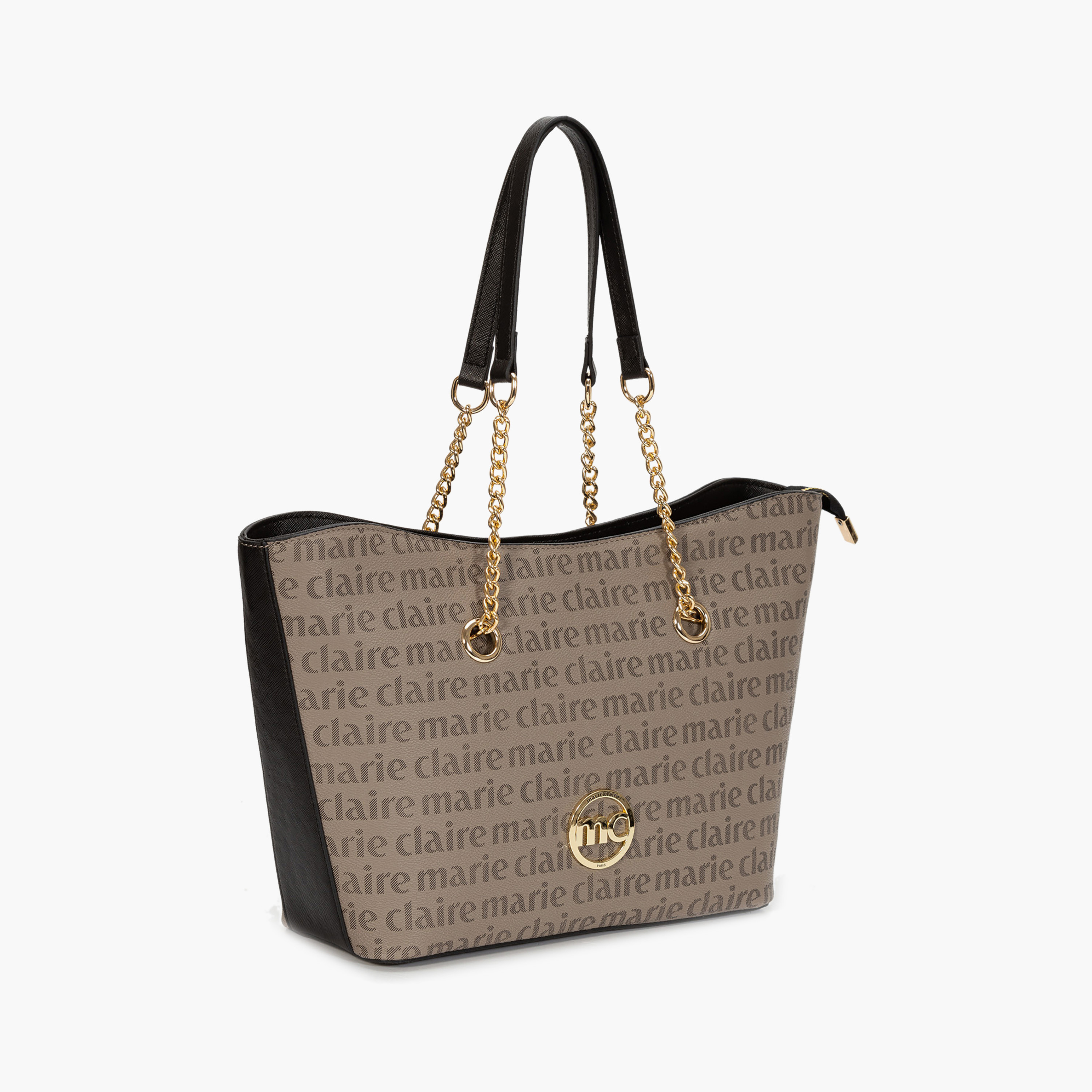 حقيبة كتف من ماري كلير تيدرا بمزين مونوغرام وحزام سلسلة-women-bagsandwallets-handbags-image-2