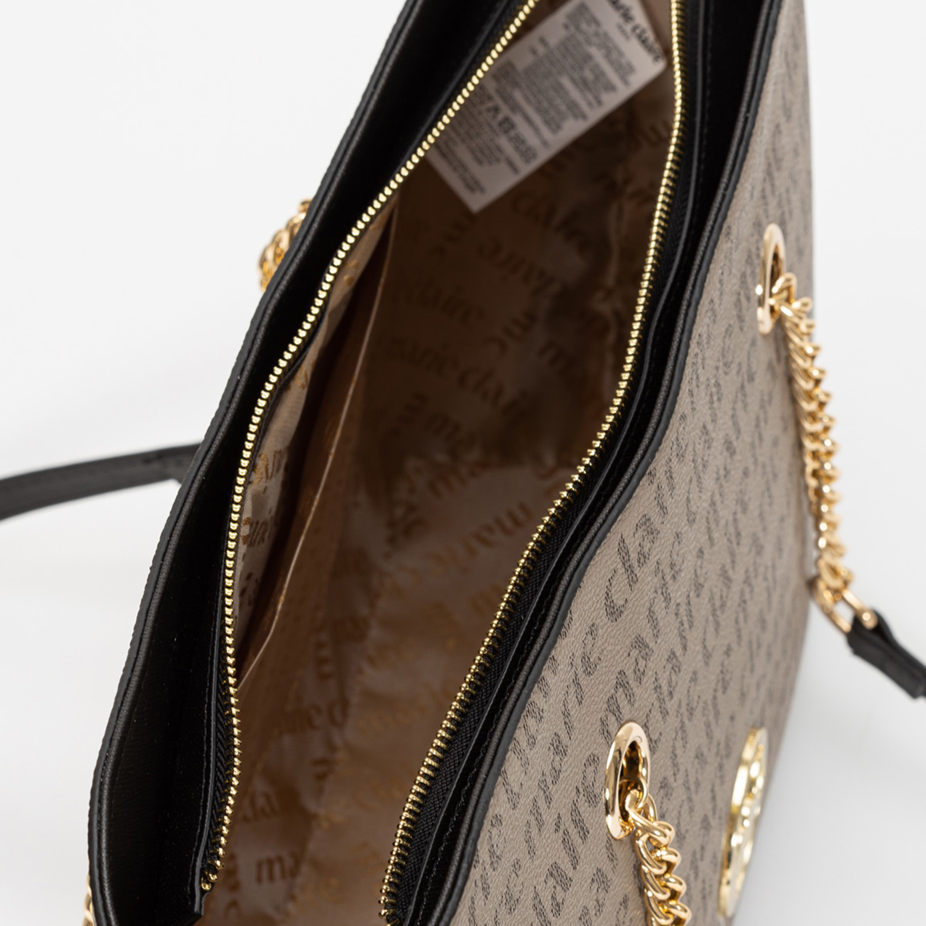حقيبة كتف من ماري كلير تيدرا بمزين مونوغرام وحزام سلسلة-women-bagsandwallets-handbags-image-5