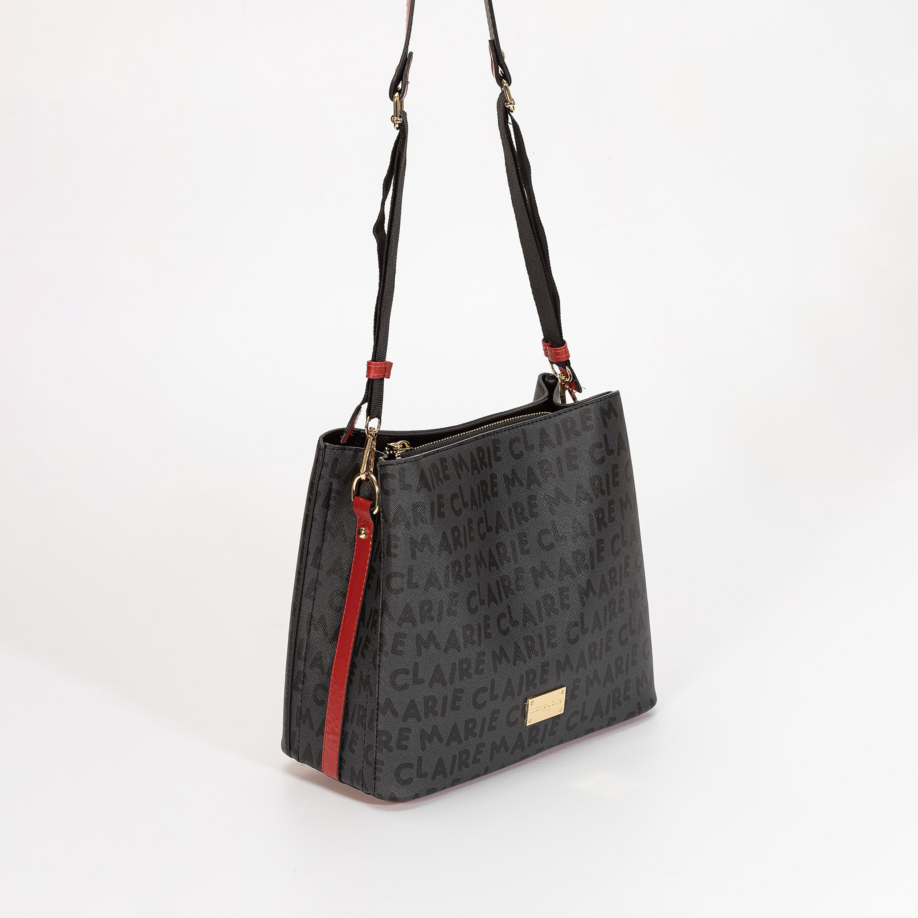 حقيبة كتف من ماري كلير لي بمزين مونوغرام وحزام قابل والتعديل-women-bagsandwallets-handbags-image-2