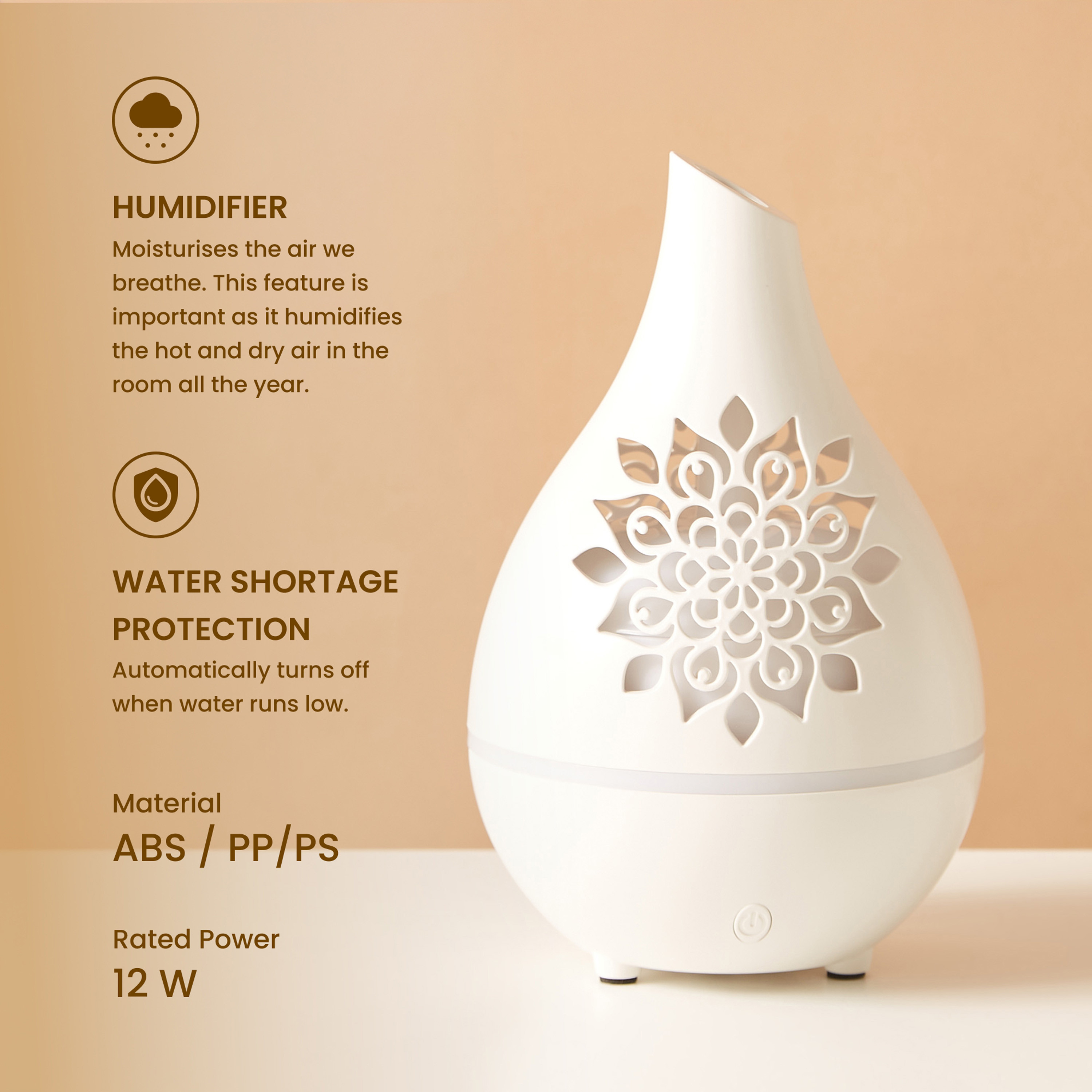 Jasmine Cutwork Detail Aroma Diffuser - 100 ml-household-homefragrance-airrevitalisersandhumidifiers-image-2