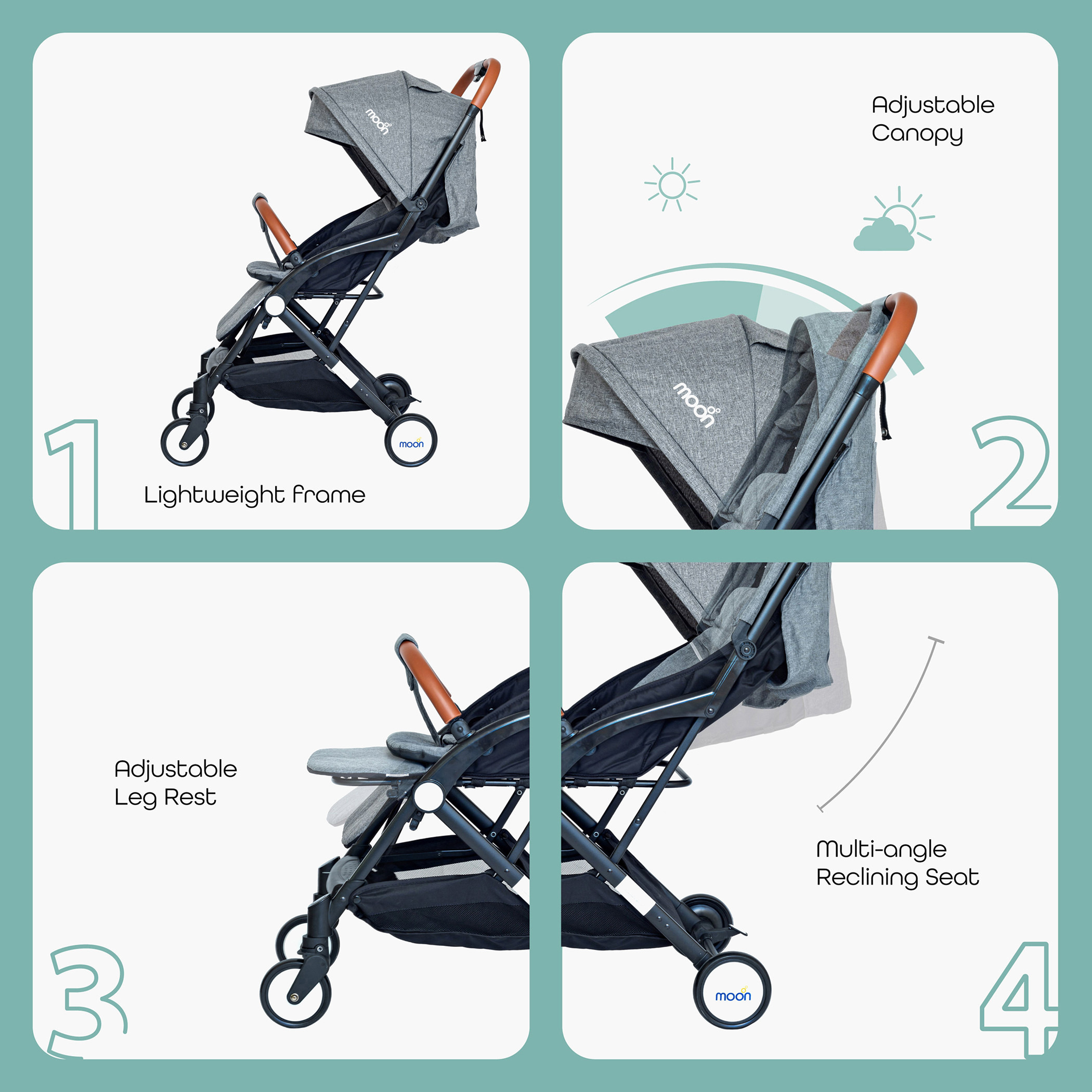 Moon Ritzi 3-Fold System Cabin Stroller  - Black Red-baby-gear-strollersandprams-strollers-image-3