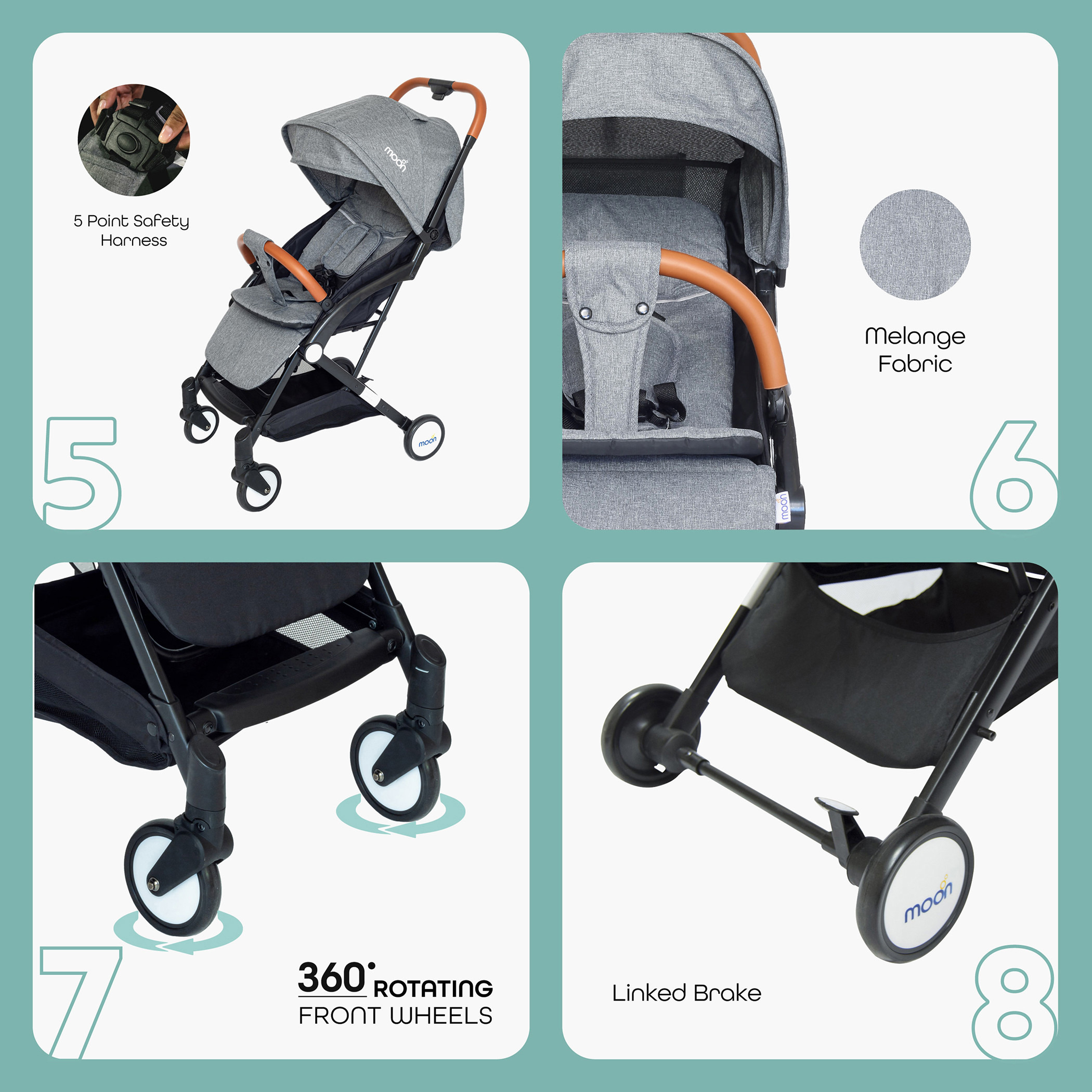 Moon Ritzi 3-Fold System Cabin Stroller  - Black Red-baby-gear-strollersandprams-strollers-image-4