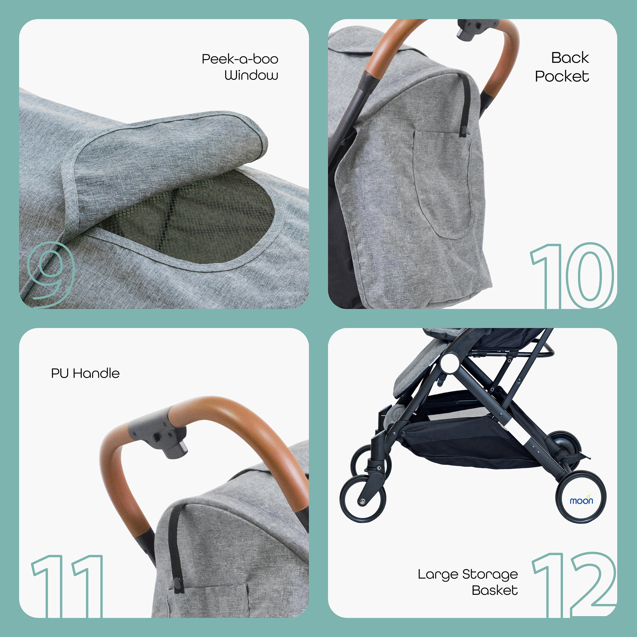 Moon Ritzi 3-Fold System Cabin Stroller  - Black Red-baby-gear-strollersandprams-strollers-image-5