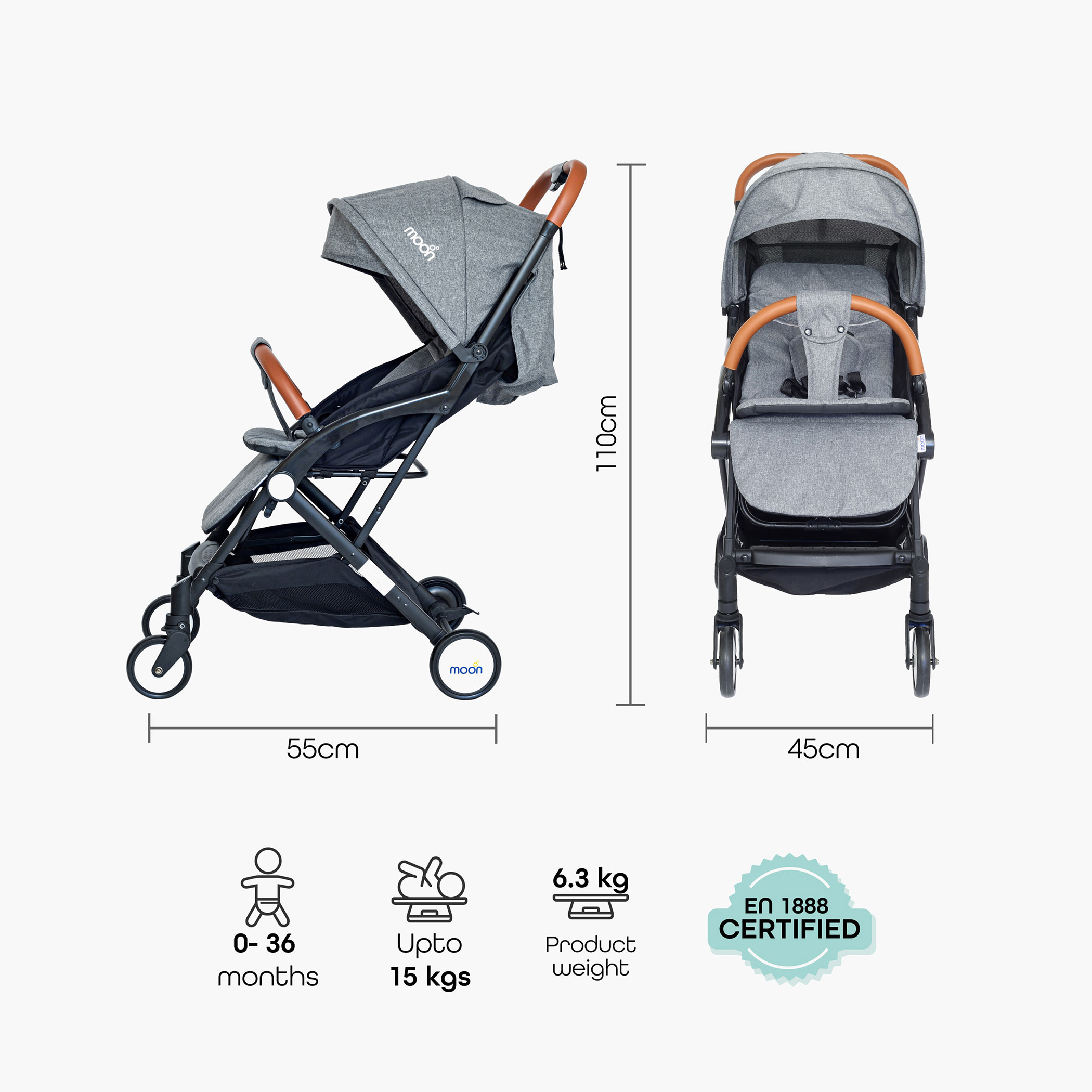 Moon Ritzi 3-Fold System Cabin Stroller  - Black Red-baby-gear-strollersandprams-strollers-image-7