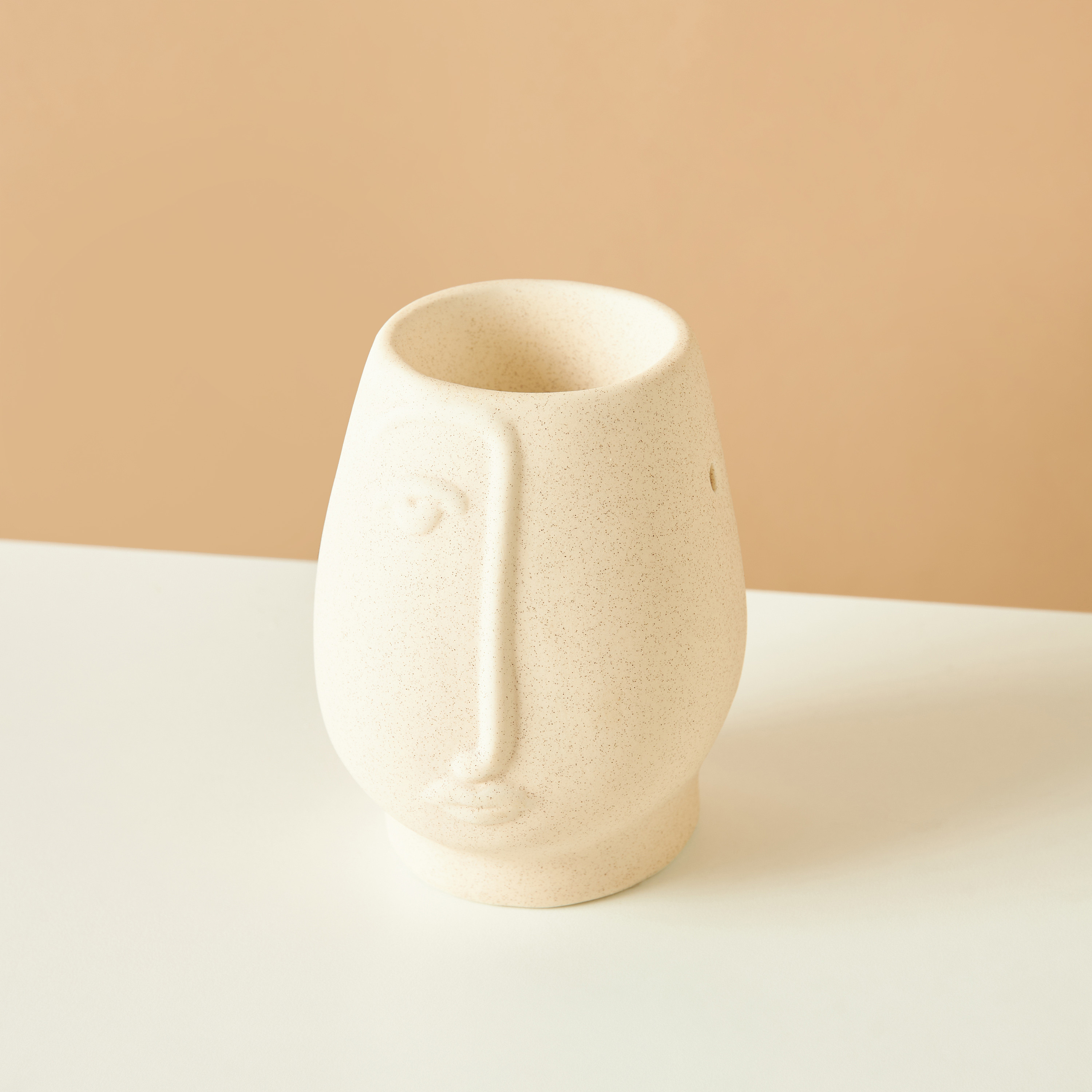 Face Shaped Porcelain Oil Burner - 10x9x12 cms-household-homefragrance-burners-image-2