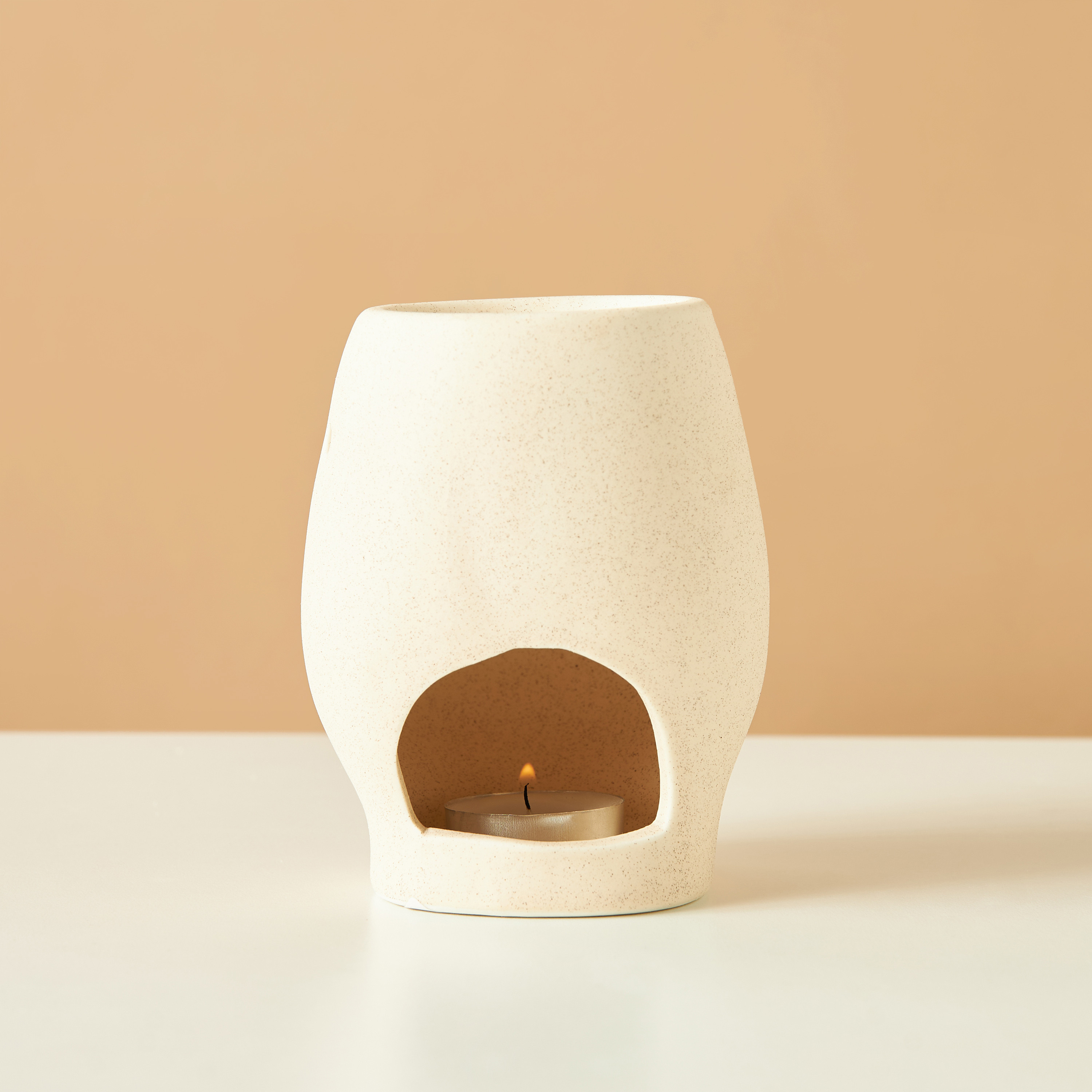 Face Shaped Porcelain Oil Burner - 10x9x12 cms-household-homefragrance-burners-image-3
