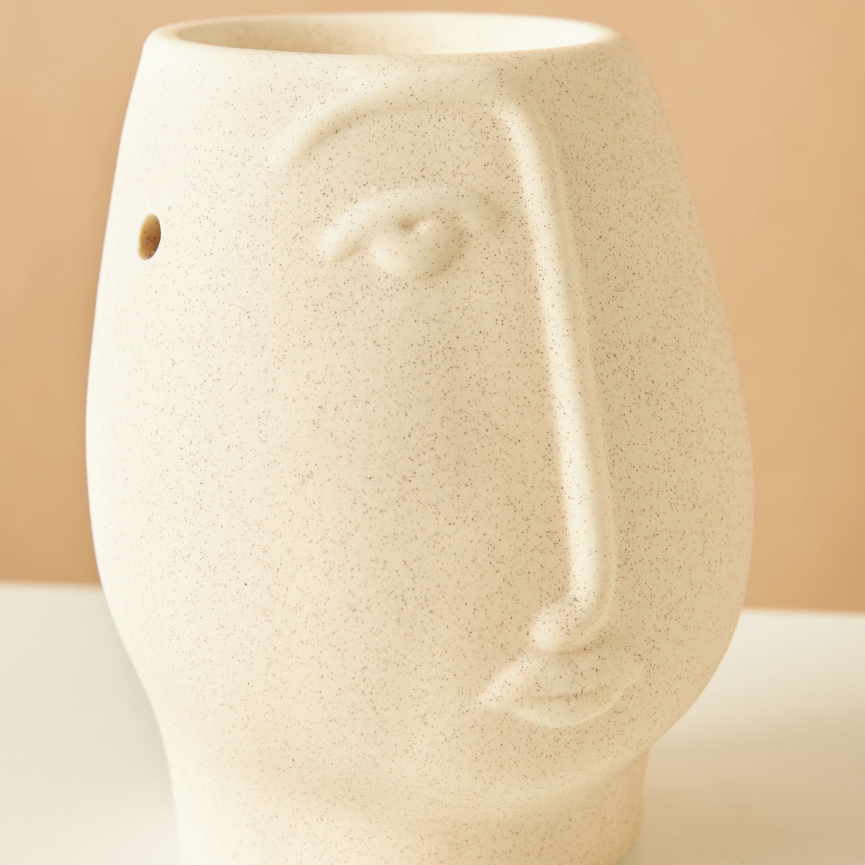 Face Shaped Porcelain Oil Burner - 10x9x12 cms-household-homefragrance-burners-image-4