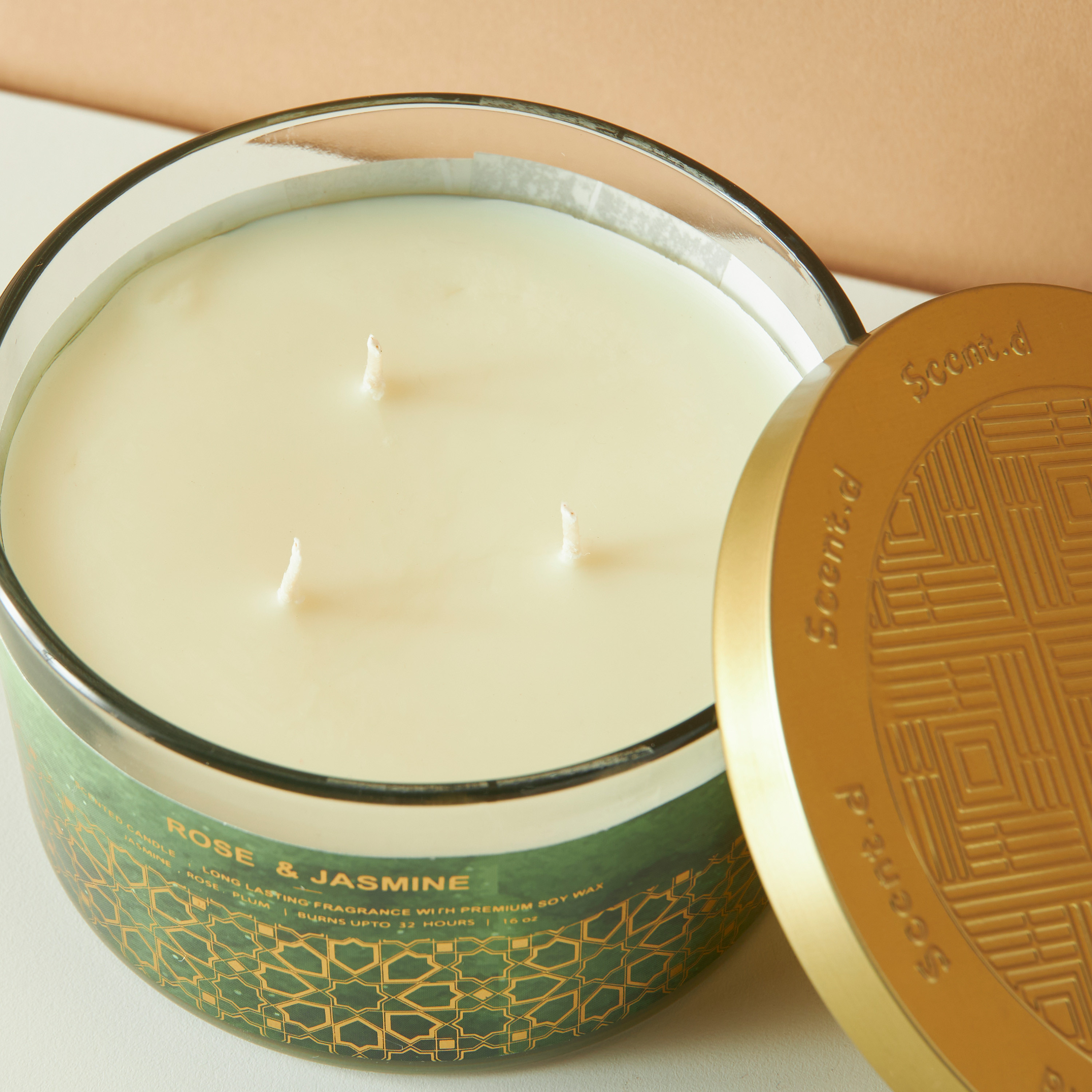 Scent.d Rose and Jasmine 3-Wick Jar Candle - 16 oz-household-homefragrance-candles-image-3