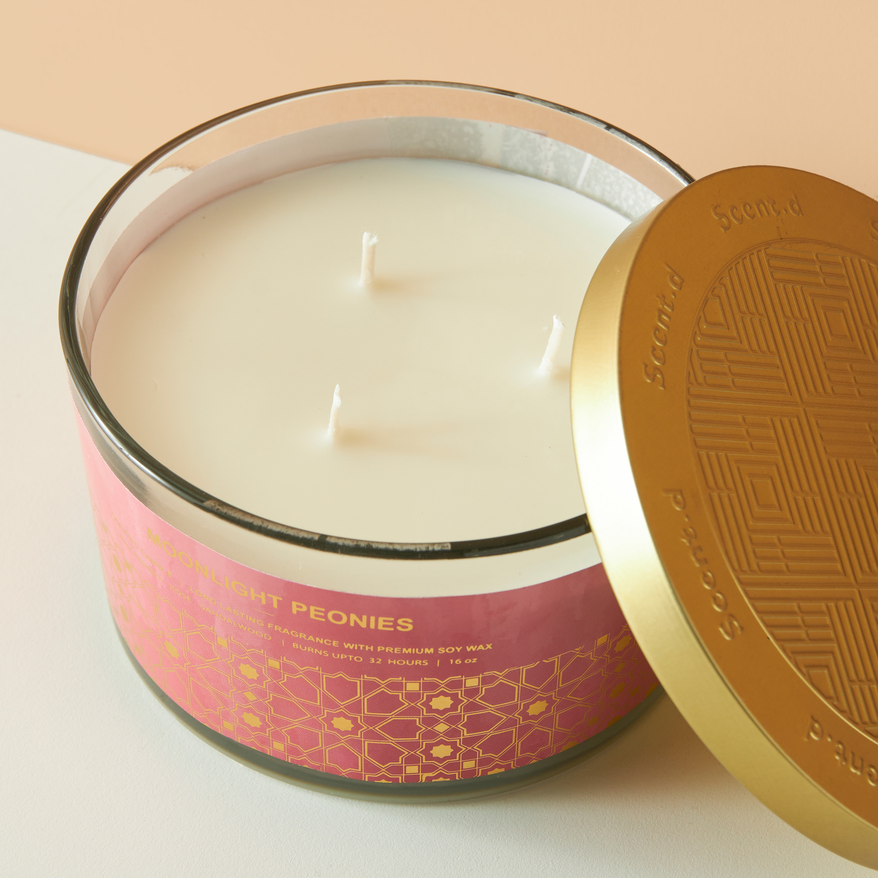 Scent.d Moonlight Peonies 3-Wick Jar Candle - 16 oz-household-homefragrance-candles-image-3