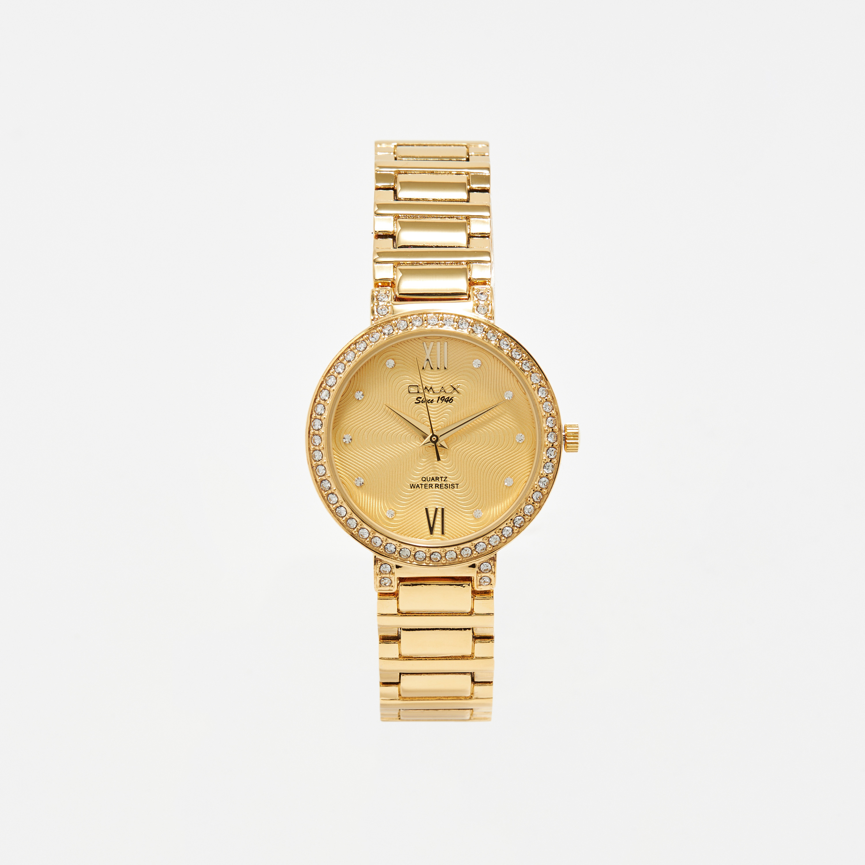 ساعة اوماكس للنساء ذهبية انالوج بسوار ستانلس ستيل | 00JDP030Q001-women-watchesandjewellery-watches-image-1