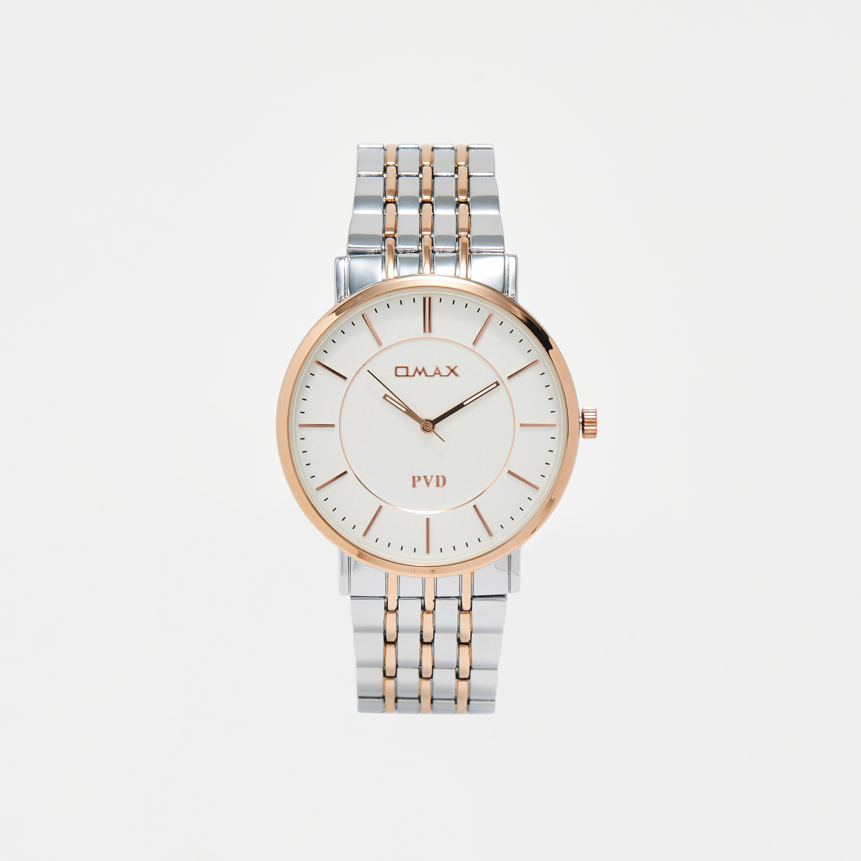 ساعة أوماكس للرجال انالوج بسوار ستانلس ستيل باللونين الفضي والذهبي | 00RNS003N018-men-watchesandjewellery-watches-image-1