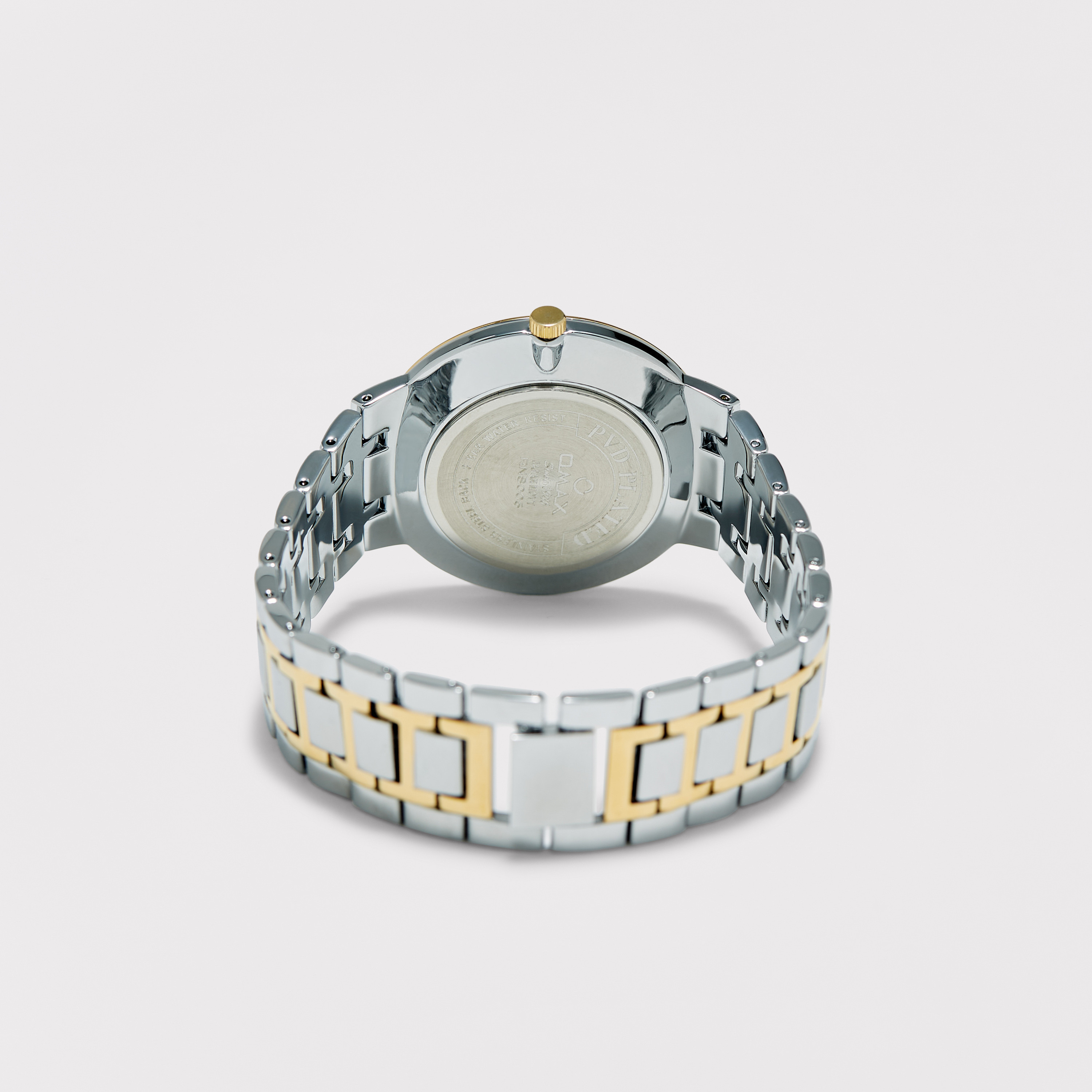 Omax Men's Silver & Gold Analog Stainless Steel Strap Watch | 00RNS005N00L-men-watchesandjewellery-watches-image-3