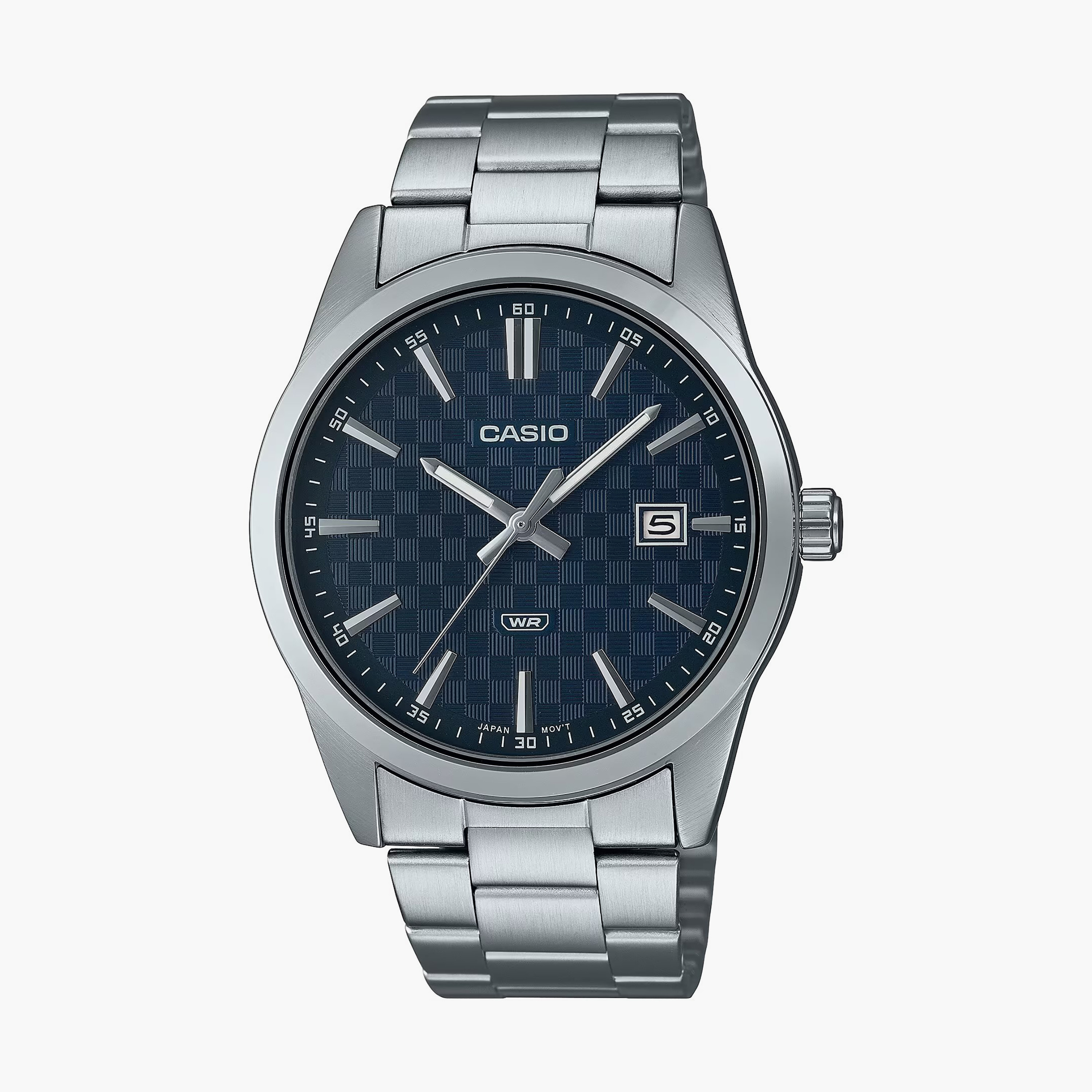ساعة أنالوج فضية بسوار ستانلس ستيل من كاسيو للرجال | MTP-VD03D-2AUDF-men-watchesandjewellery-watches-image-1