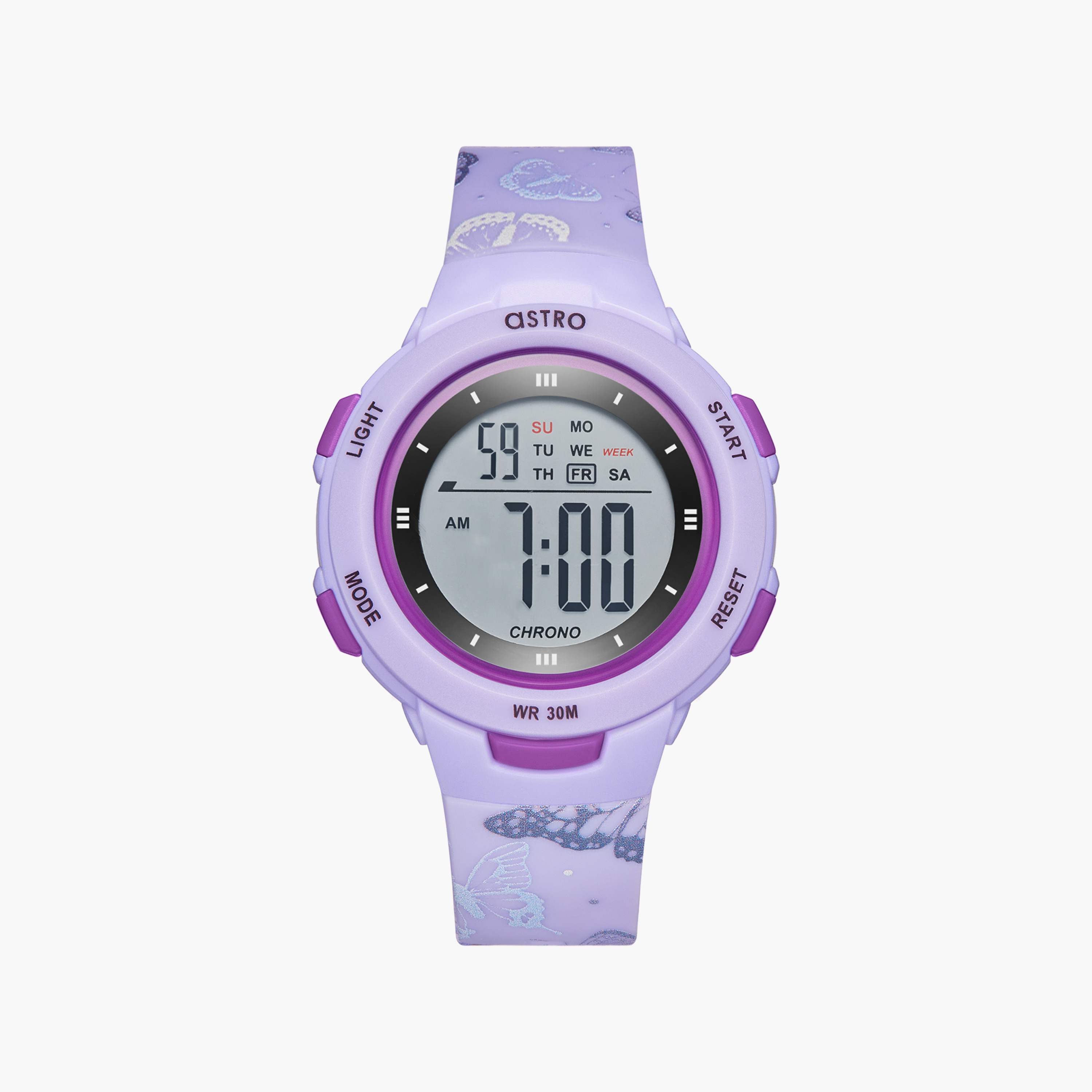 Girls purple online digital watch