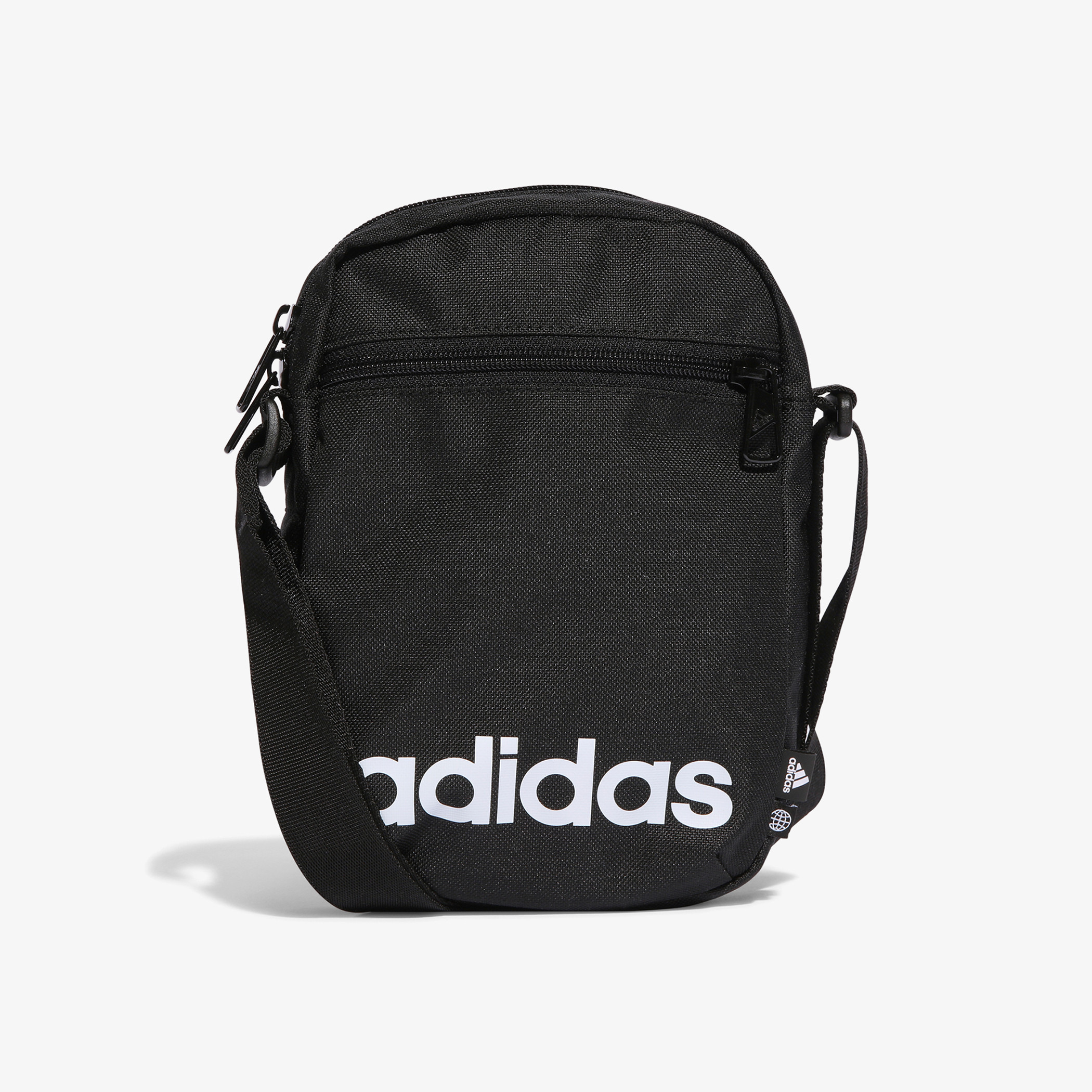 Adidas Logo Print Crossbody Bag with Zip Closure