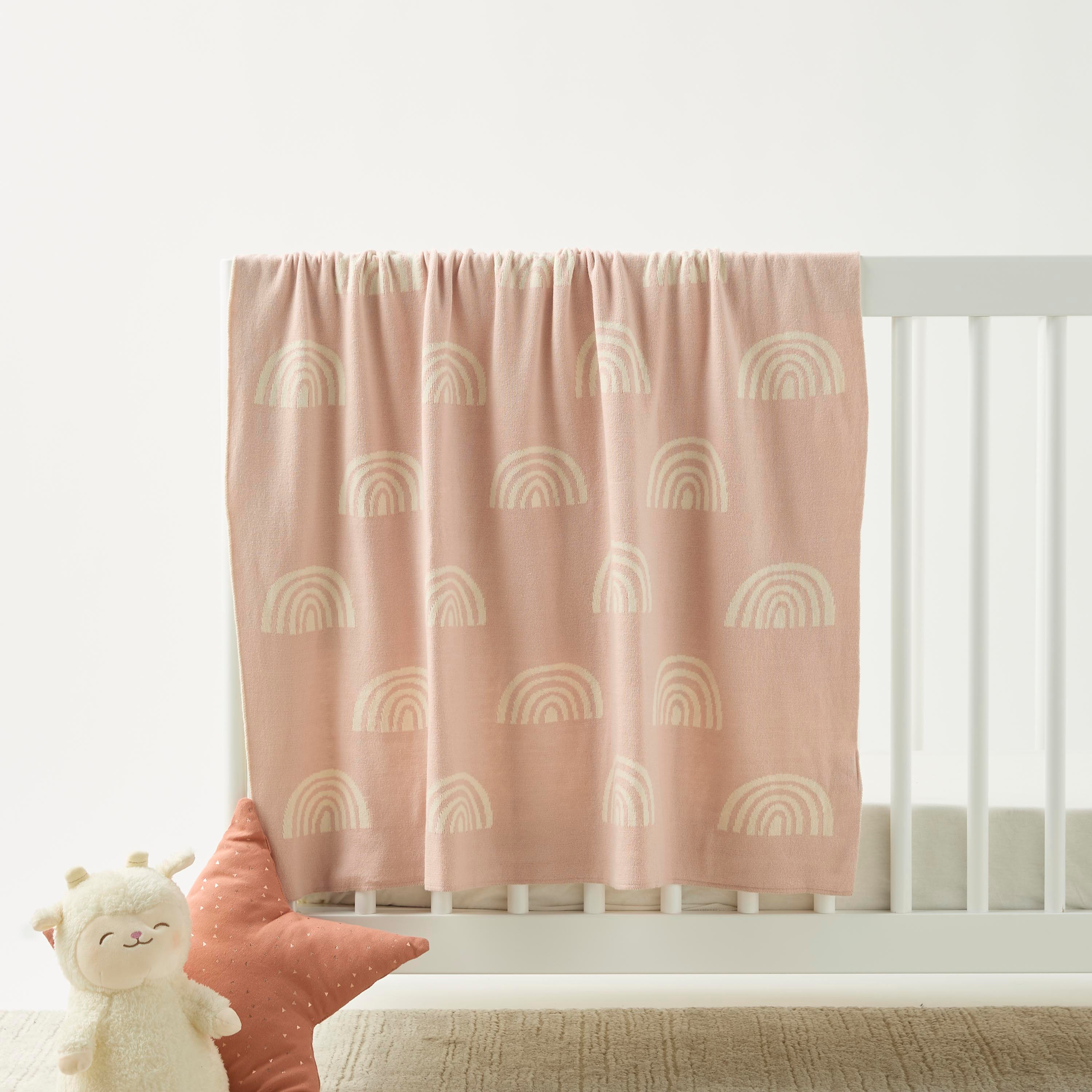 Juniors Ark Print Jacquard Throw - 80x100 cm-baby-nursery-blanketsandswaddles-blanketsandquilts-image-1