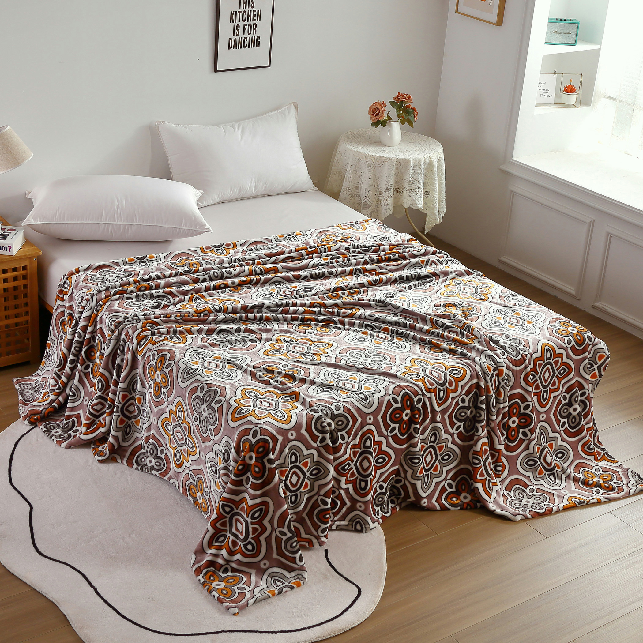 Karleen Decor Printed Flannel Blanket - 200x220 cms-household-bedding-blankets-image-1