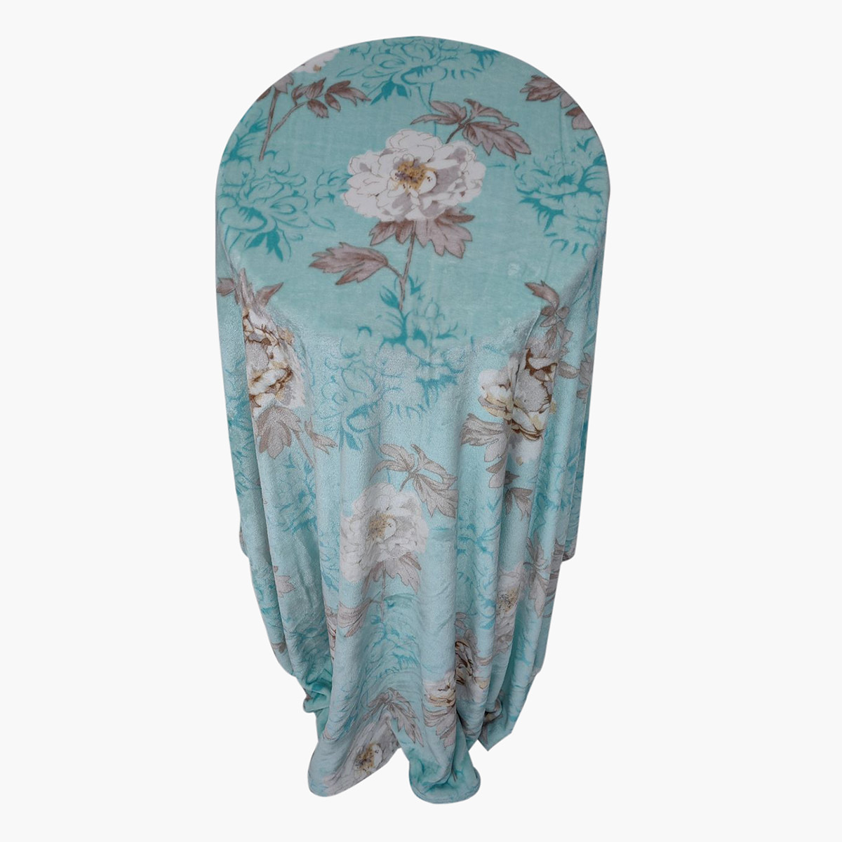 بطانية فلانيل بطبعات أزهار من كارلين ديكور - 220x240 سم-household-bedding-blankets-image-1