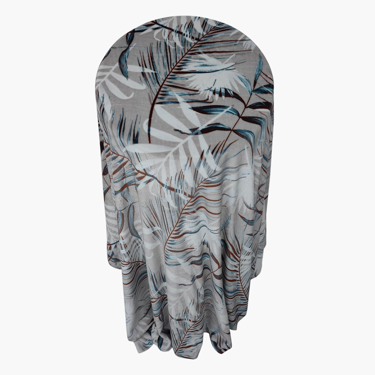Karleen Decor Leaf Print Flannel Blanket - 220x240 cms-household-bedding-blankets-image-1