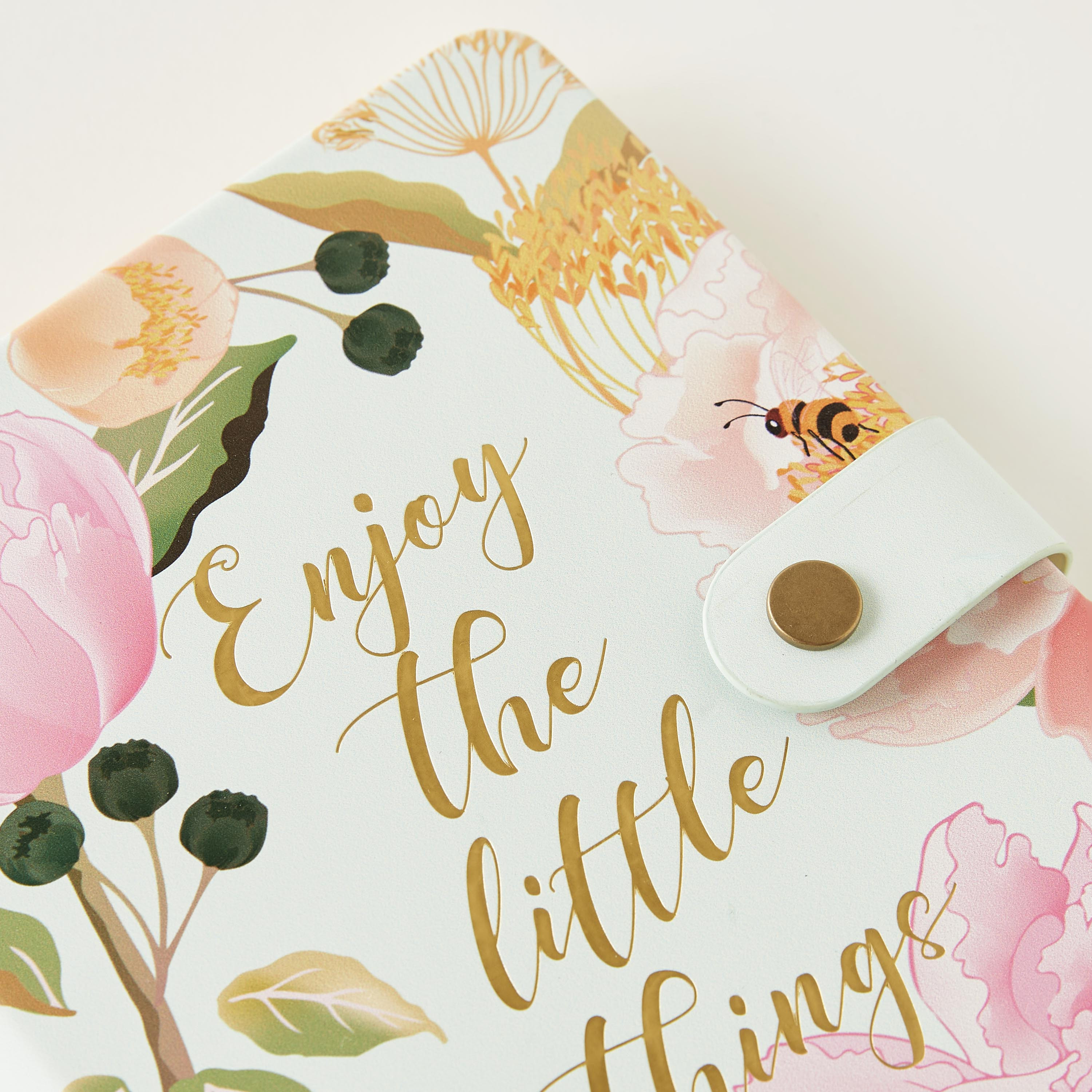Slogan Print Ruled Notebook with Snap Button Closure-school-stationery-notebooks-image-3