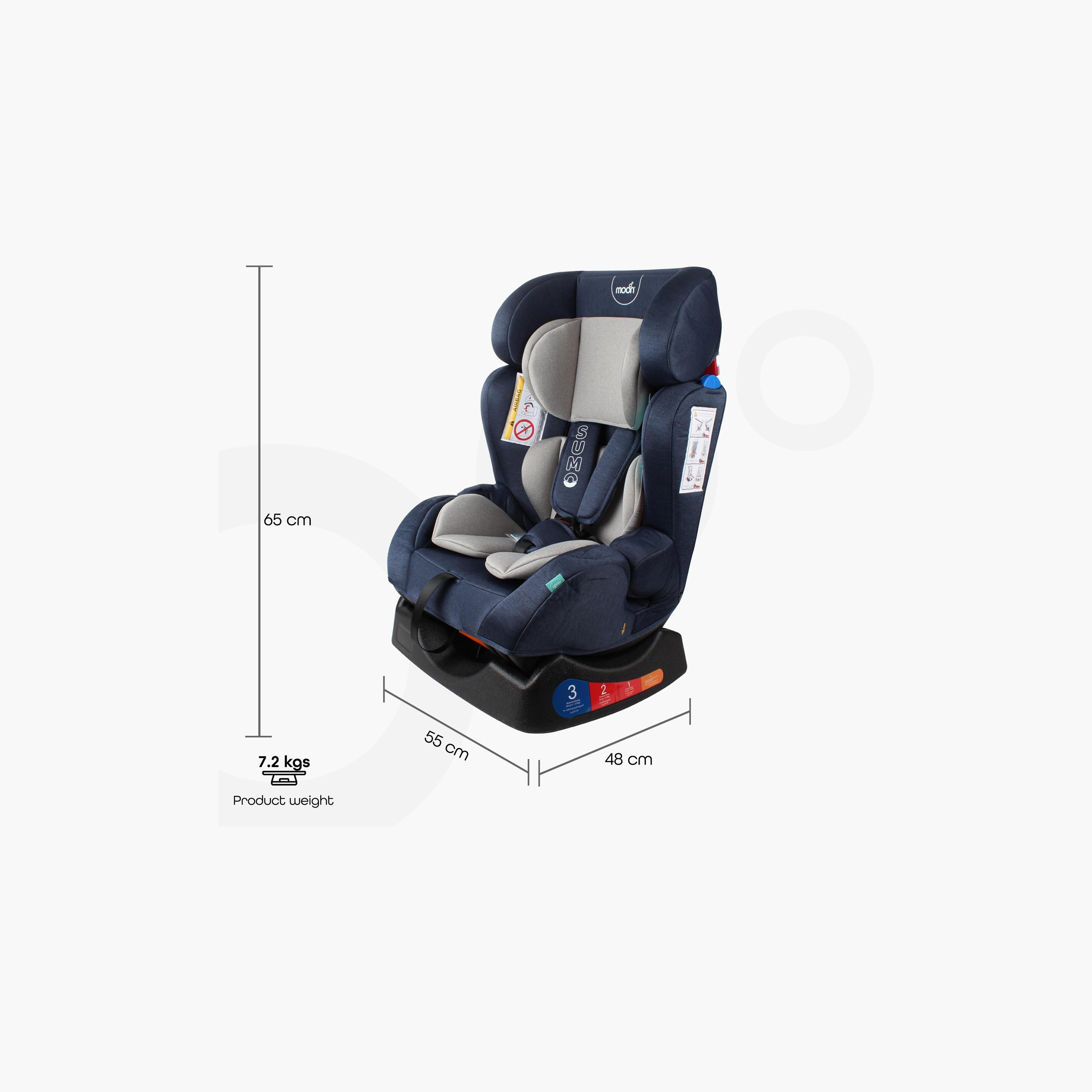 Moon Sumo Baby/Infant Car Seat (Group 0, 1, 2), Navy Blue-baby-gear-carseats-image-3