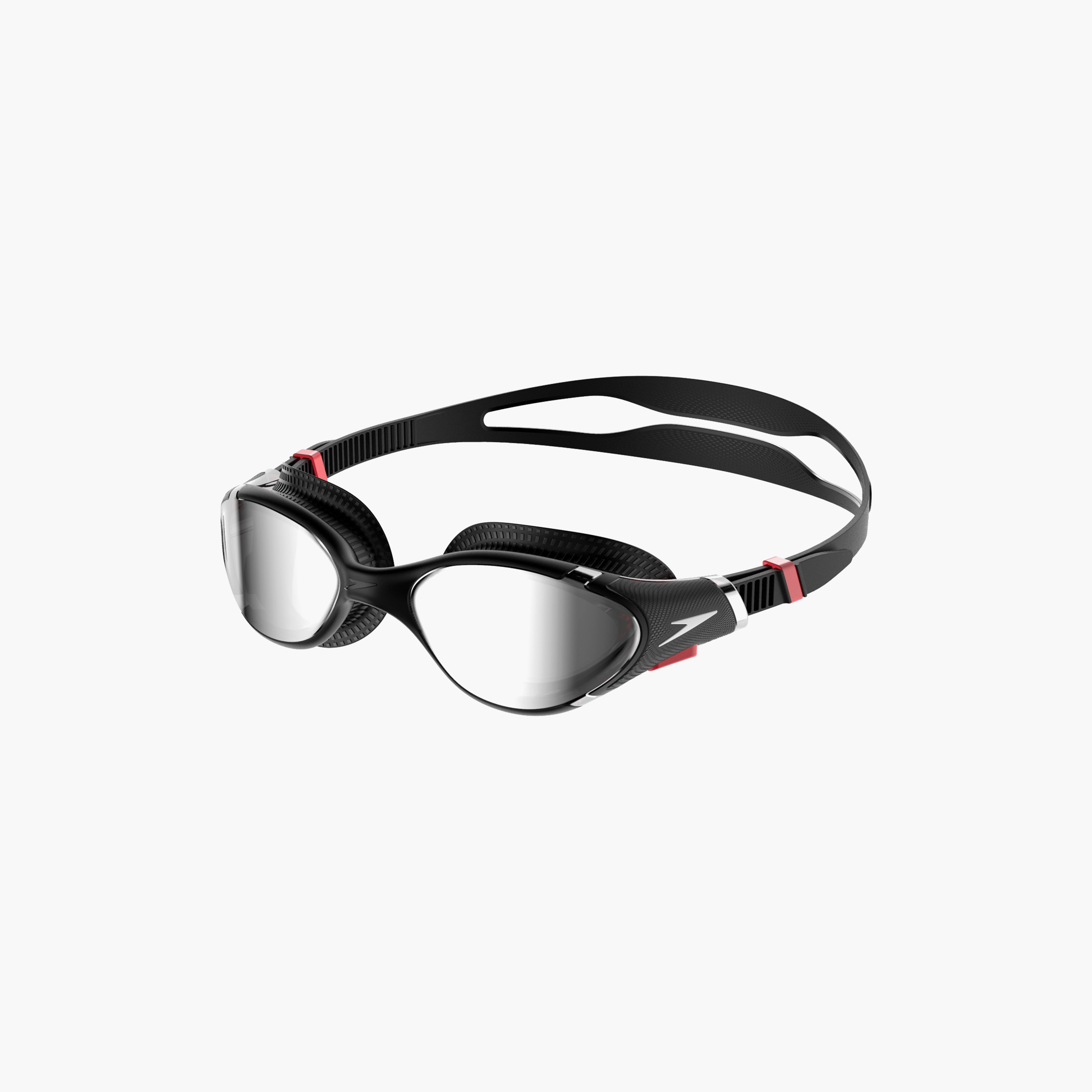 نظارات سبيدو بايوفيوز 2 0 ذات مرآة للبالغين من الجنسين بلون أسود/أحمر/كروم-sports-gear-swimming-women-image-1