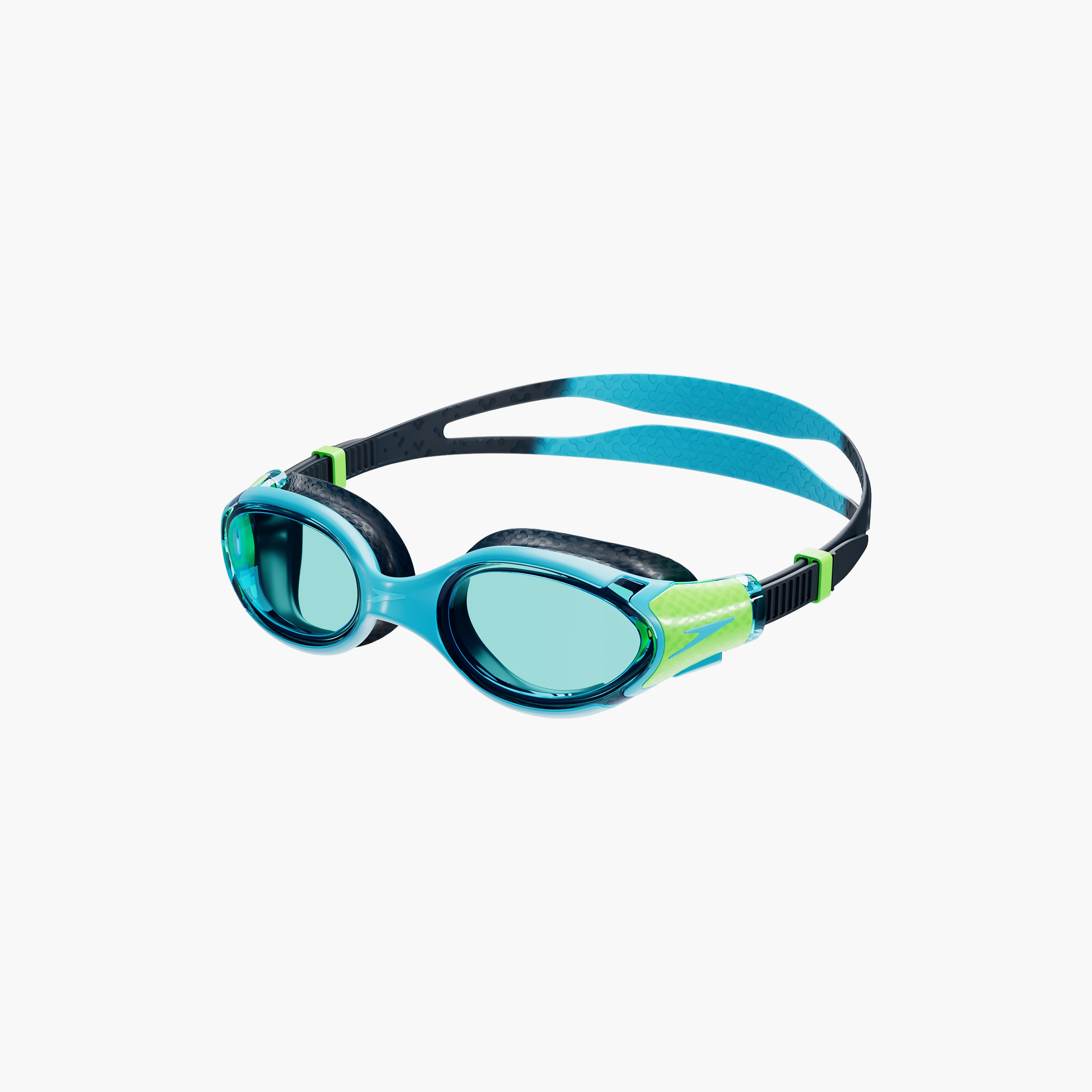 Speedo Biofuse 2.0 Junior Goggles, Kids Boys, Hypersonic Blue/True Navy/Lumo Green/Blu-sports-gear-swimming-boy-image-1