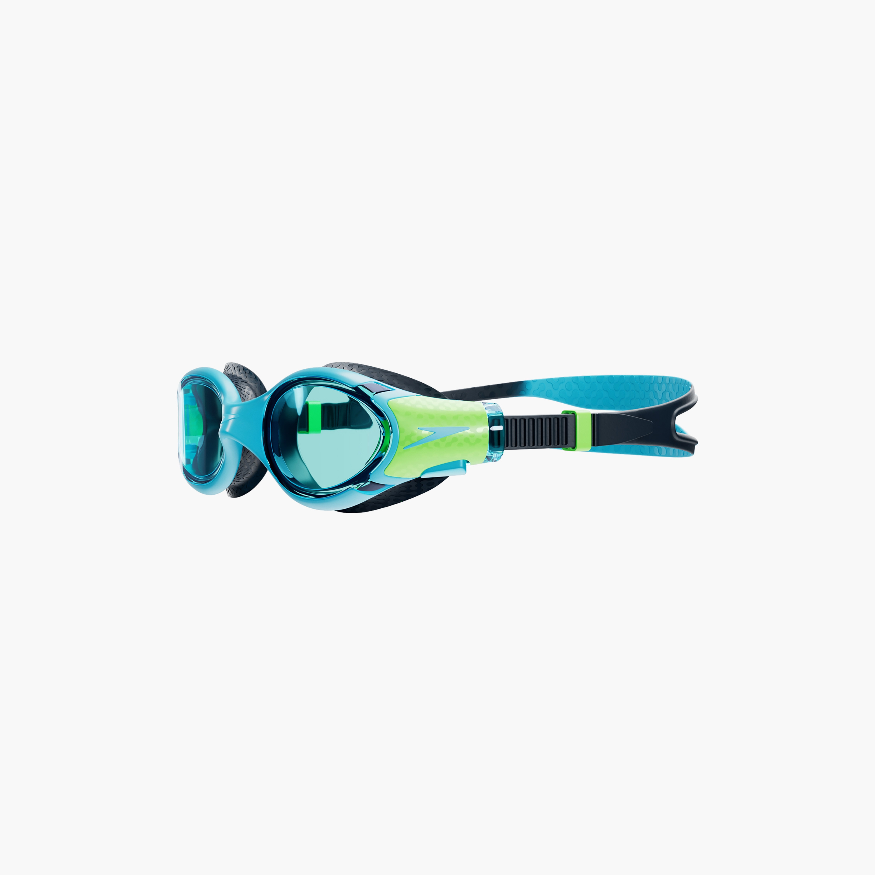 Speedo Biofuse 2.0 Junior Goggles, Kids Boys, Hypersonic Blue/True Navy/Lumo Green/Blu-sports-gear-swimming-boy-image-2