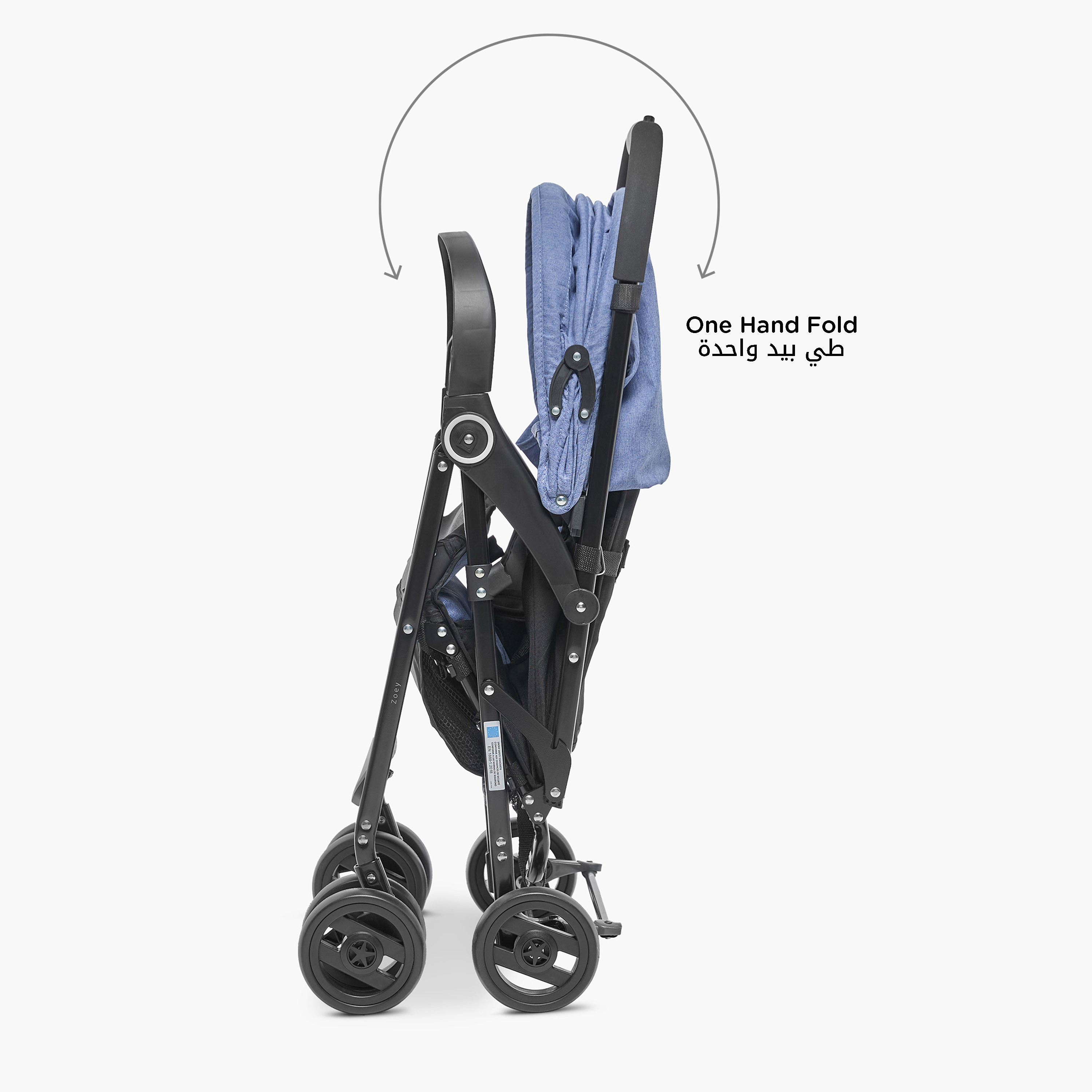 Juniors Zoey Stroller with Push Button Folding System, Metal Frame and Wheel Lock-baby-gear-strollersandprams-strollers-image-5