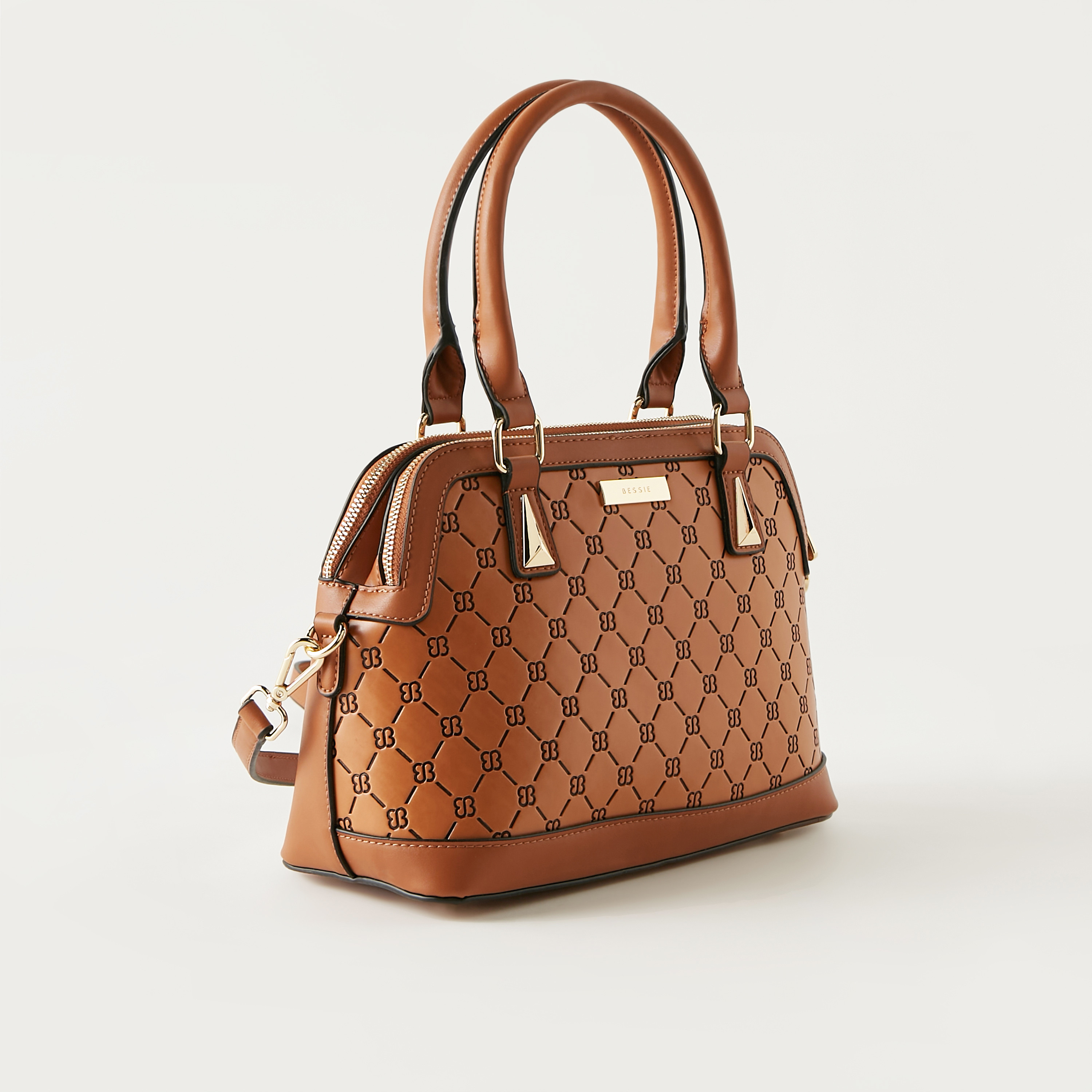 Bessie London Monogram Embossed Tote Bag-women-bagsandwallets-handbags-image-3