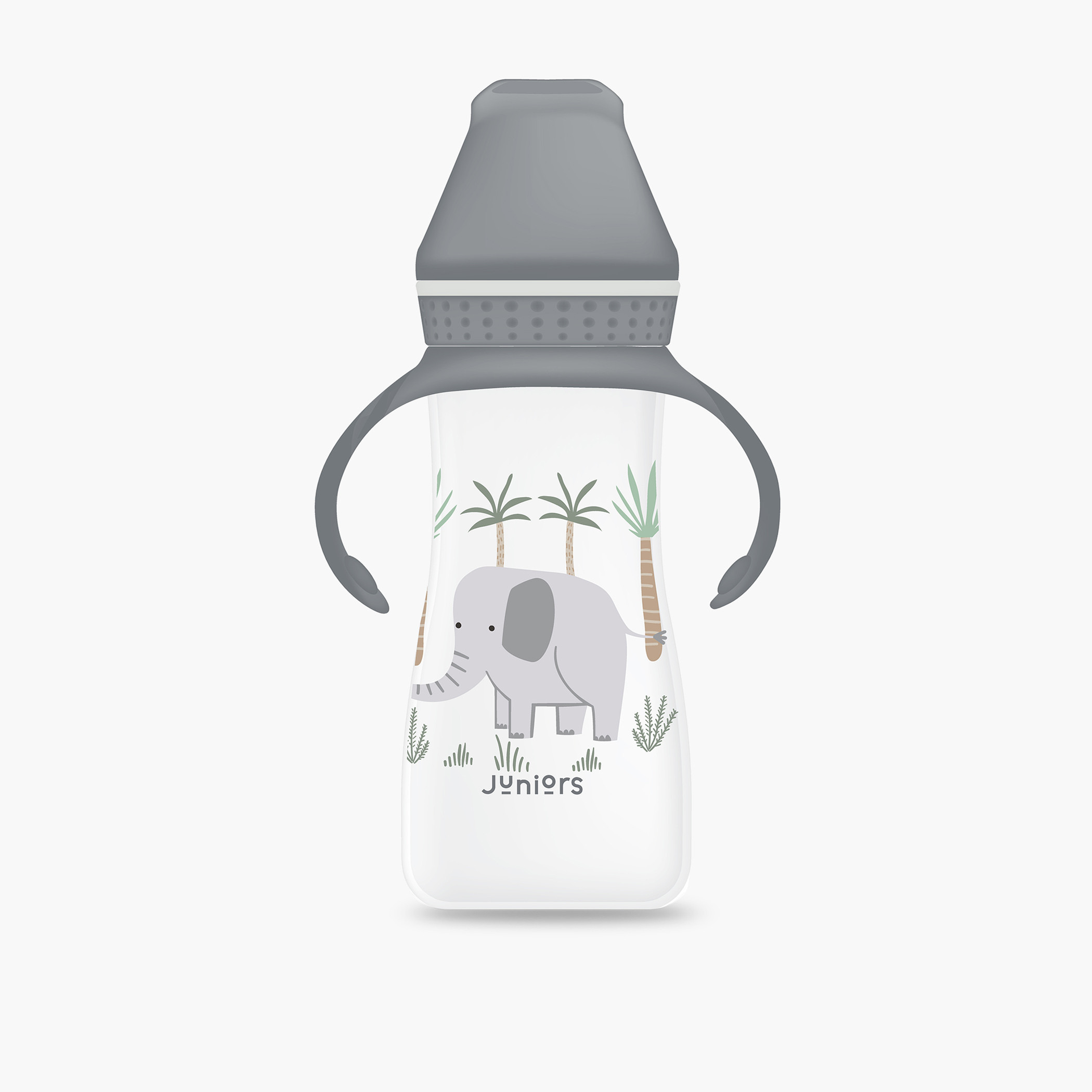 Juniors Giraffe Print Feeding Bottle with Handle - 250 ml-baby-feeding-feedingbottles-bottlesandteats-image-1