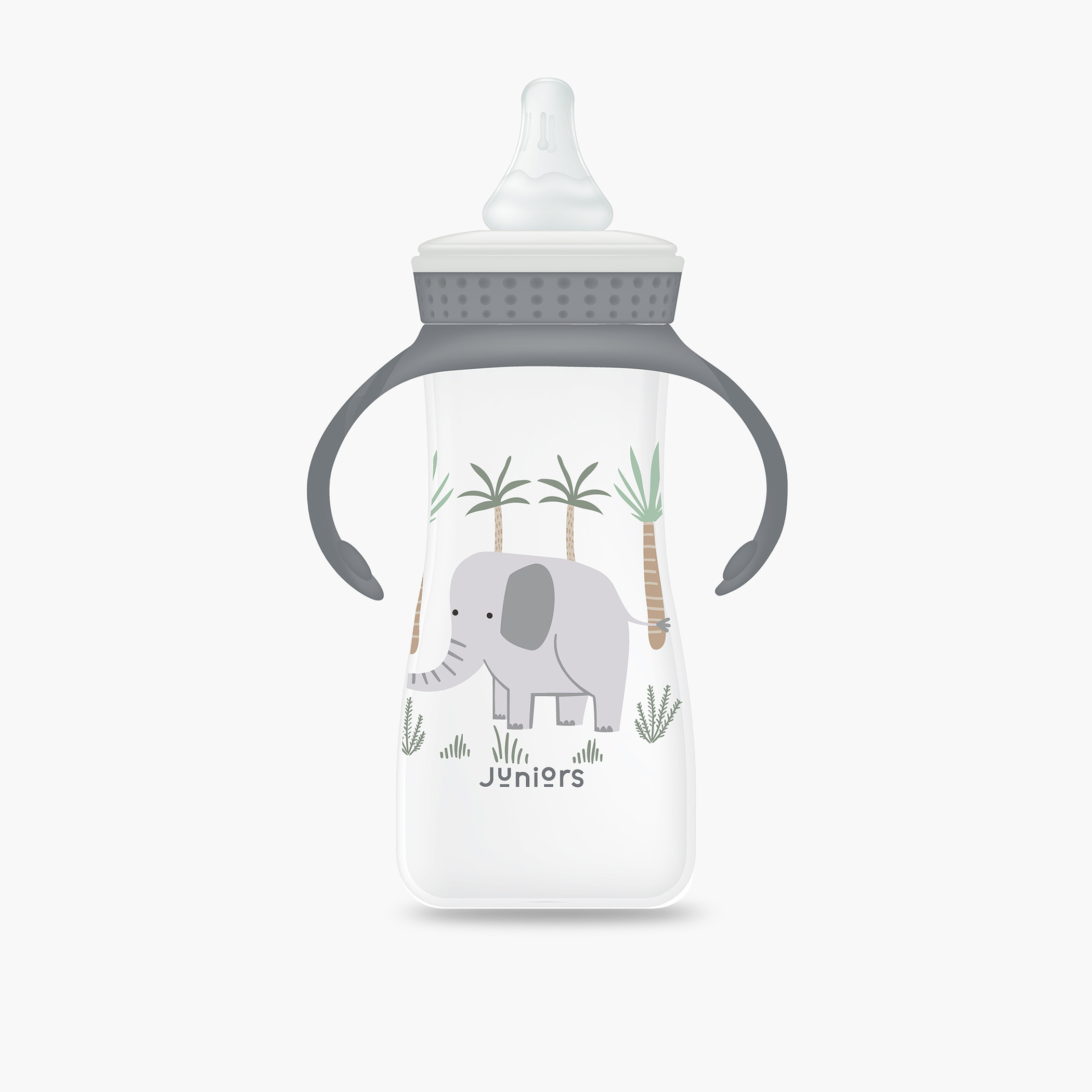 Juniors Giraffe Print Feeding Bottle with Handle - 250 ml-baby-feeding-feedingbottles-bottlesandteats-image-2