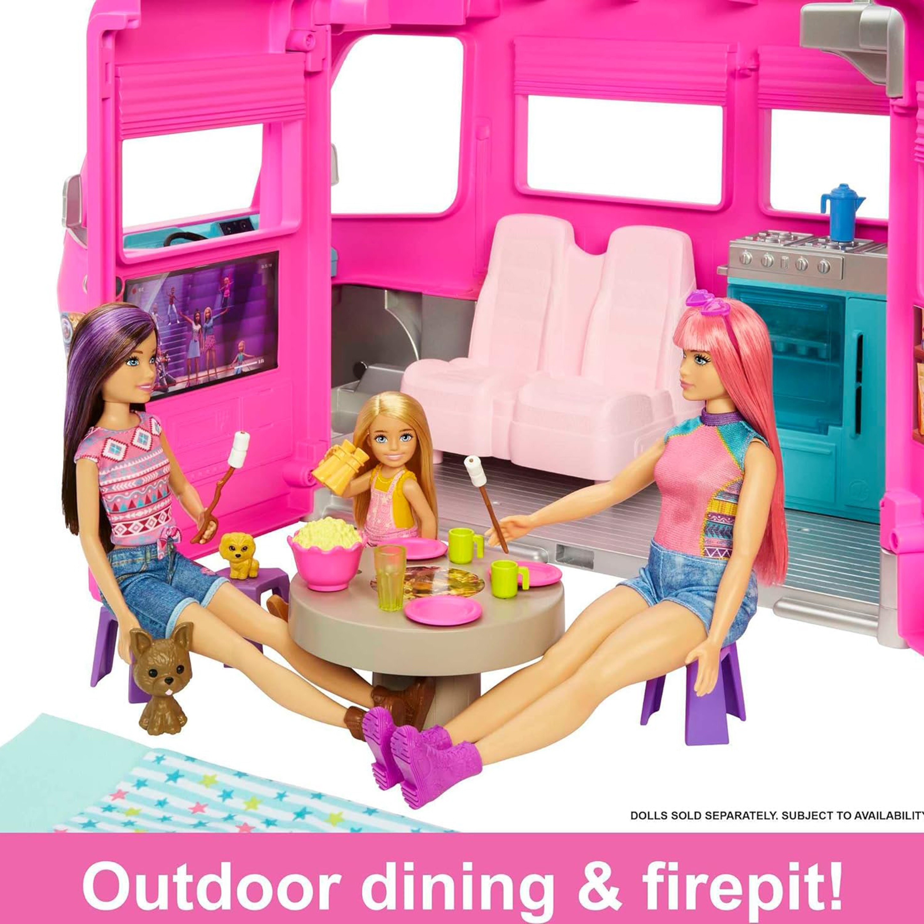 Barbie pink store glamour camper