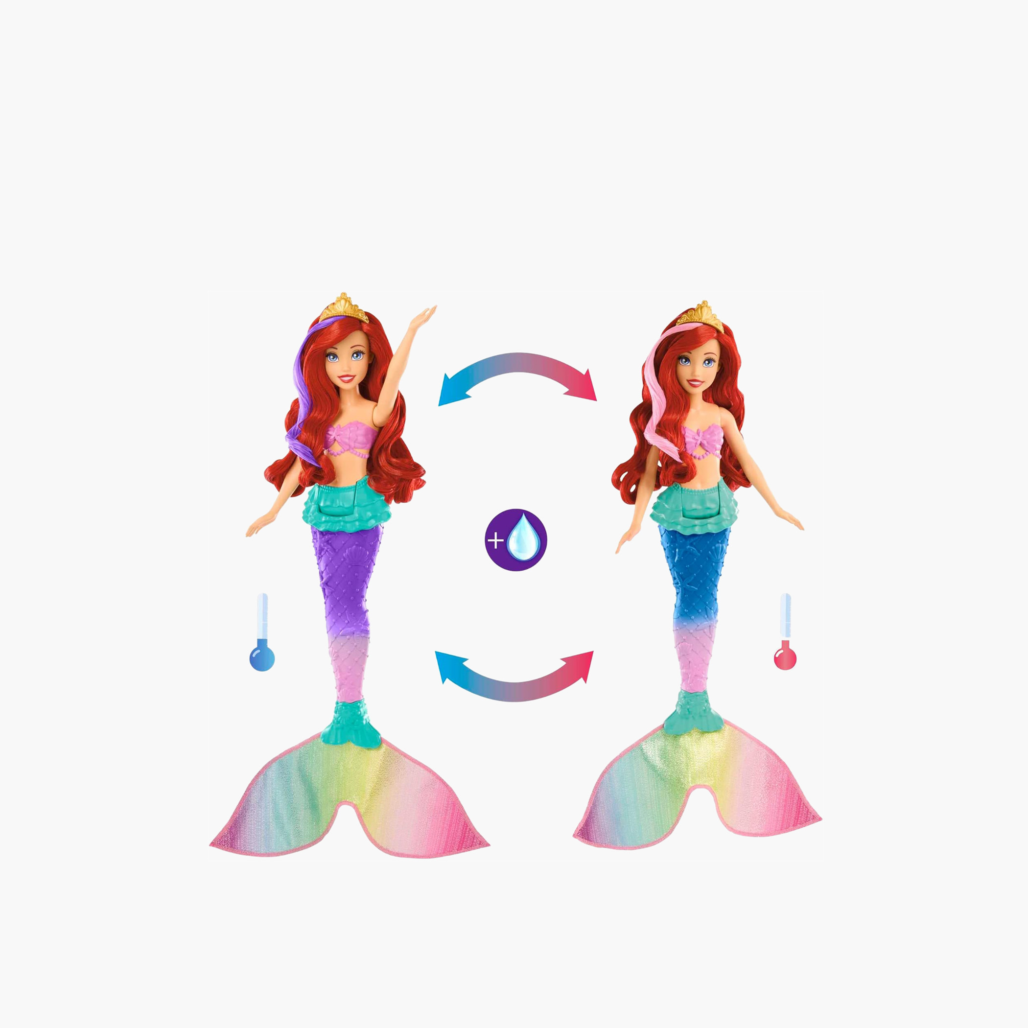 دمية برينسيس آرييل سويم آند سبلاش من ديزني-toys-dollsandplaysets-dollplaysets-image-3