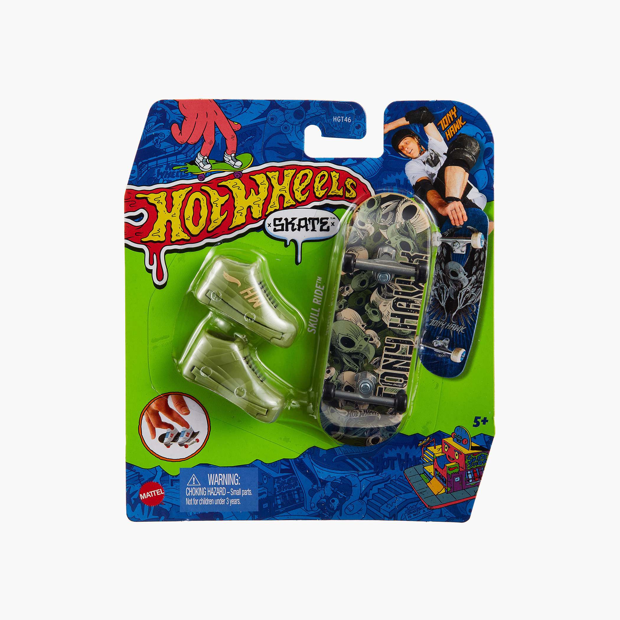 Hot Wheels Skate Tony Hawk Fingerboard & Shoes, Designed in Collaboration with Tony Hawk,Fingerboard-toys-playvehicles-cars-image-6