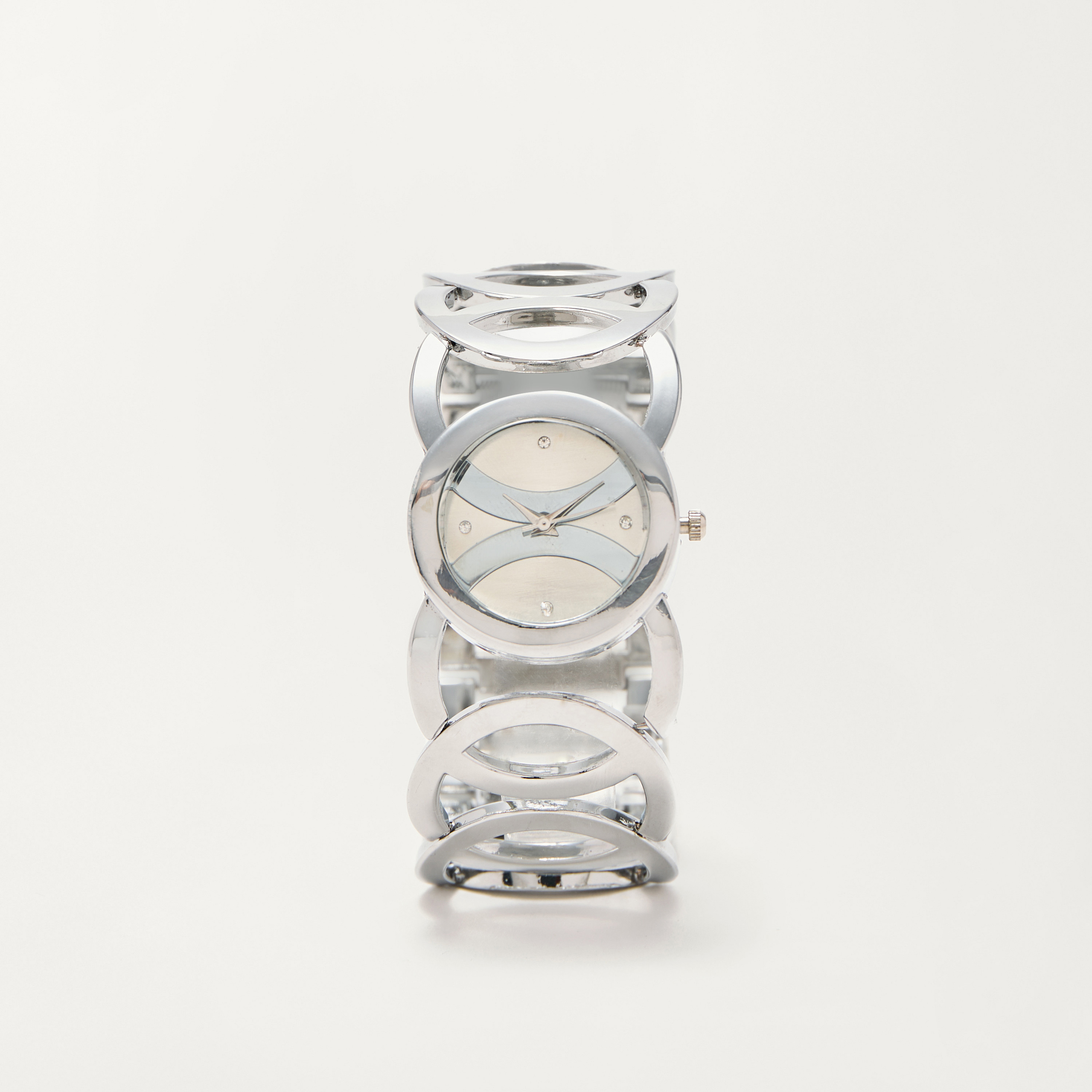 Mistotes Snake Textured Metallic Wristwatch-women-watchesandjewellery-watches-image-1