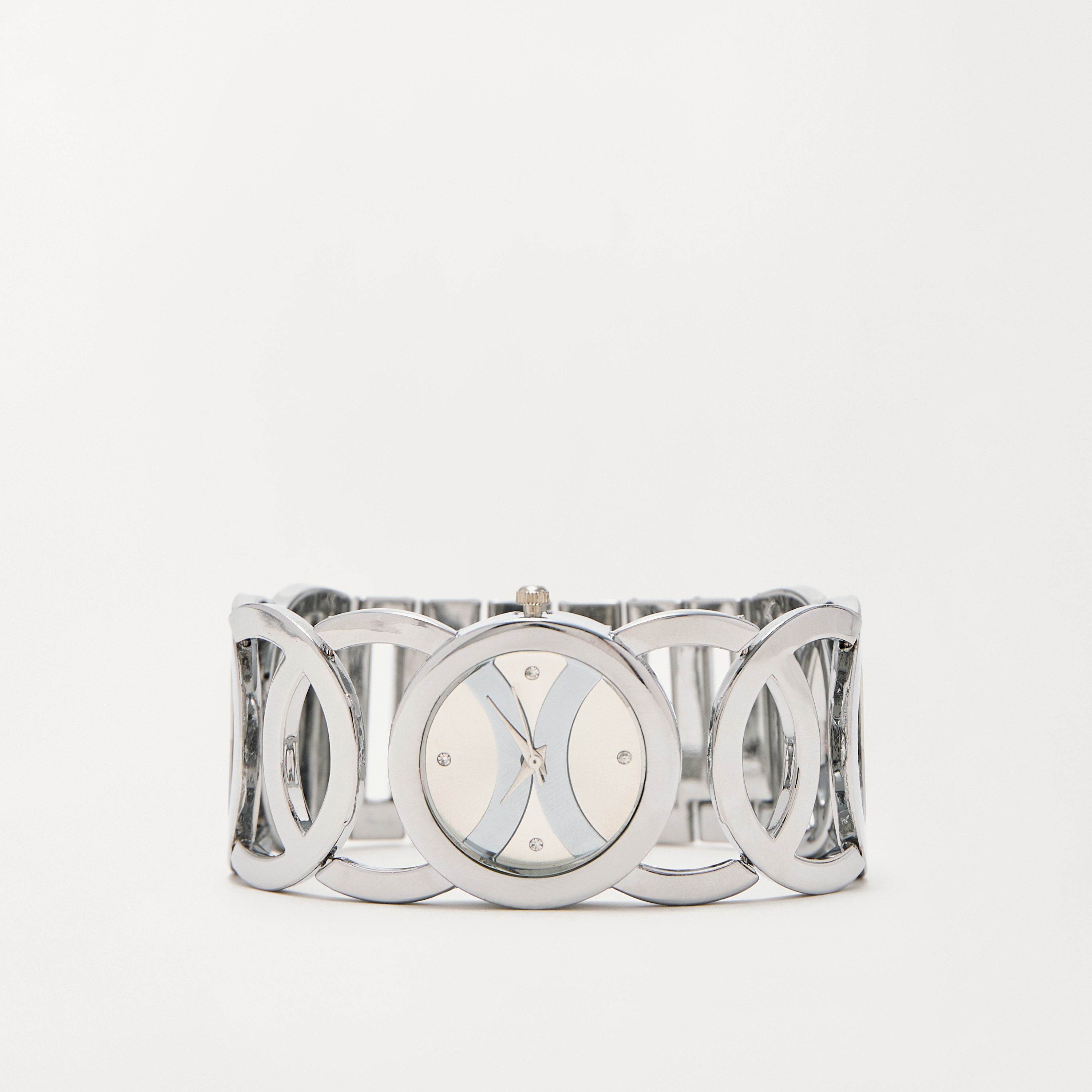 Mistotes Snake Textured Metallic Wristwatch-women-watchesandjewellery-watches-image-4