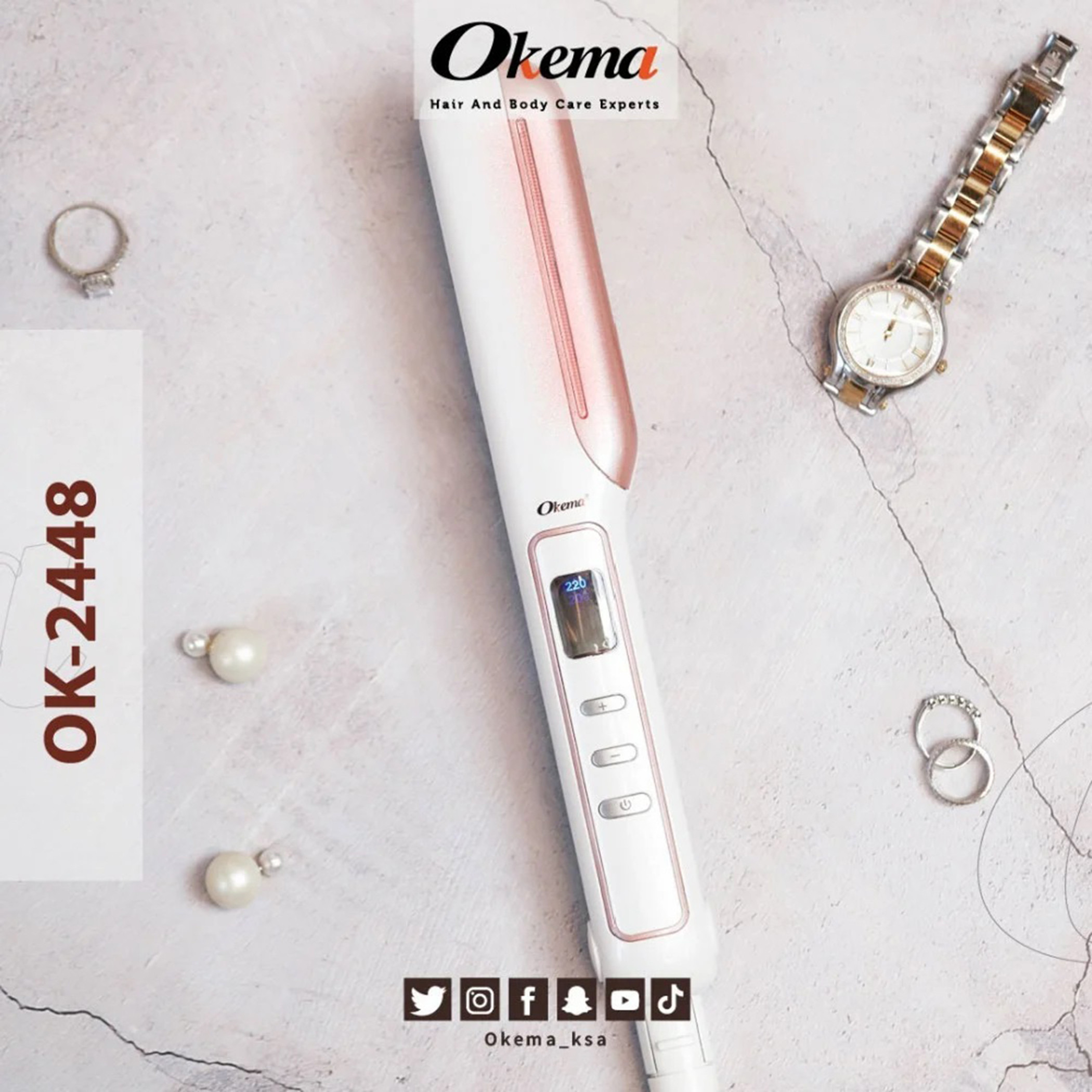 Okema Hair Straightener - OK-2448-beautyandpersonalcare-hair-stylingtools-straightener-image-3