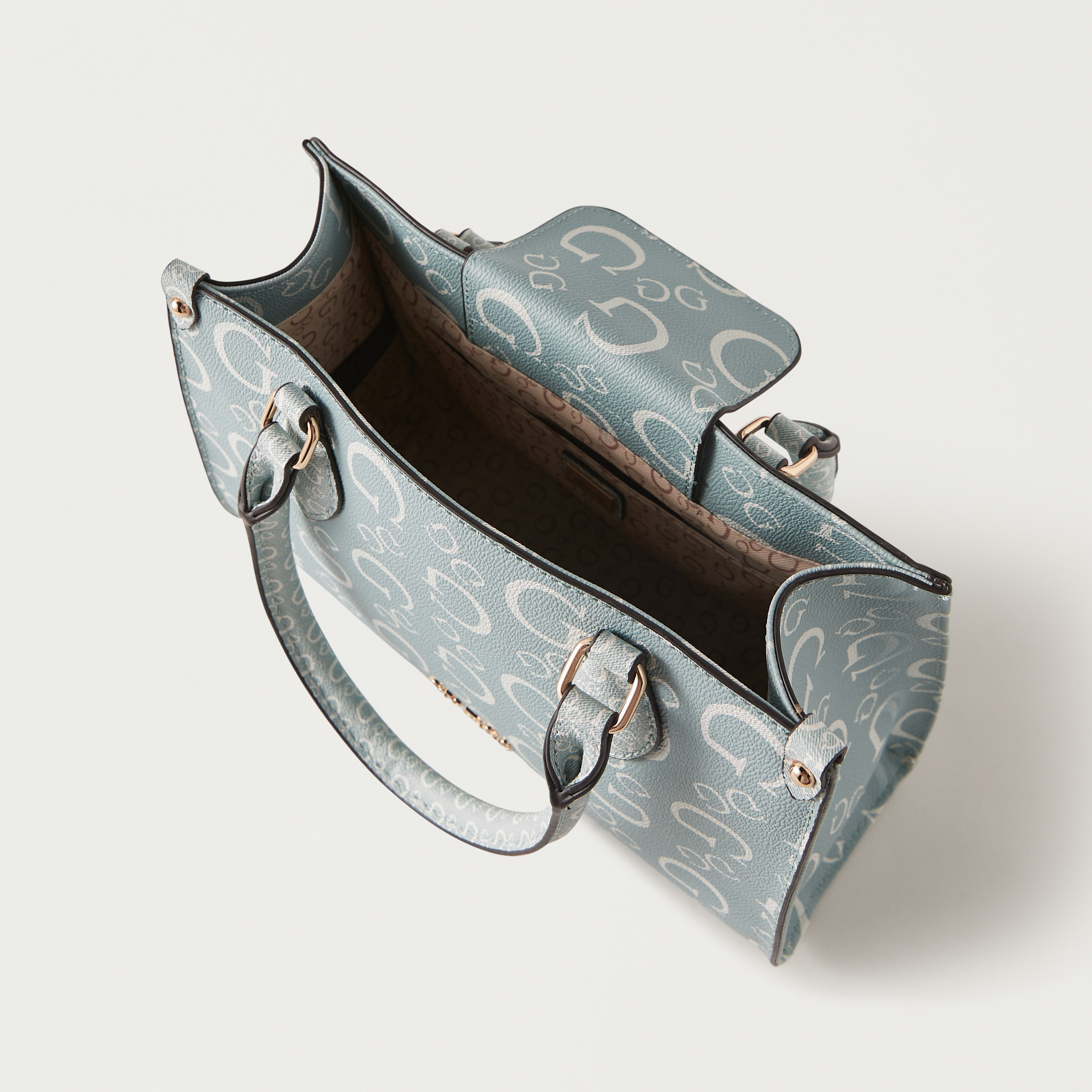 Guess Logo Print Tote Bag with Handles and Detachable Strap-women-bagsandwallets-handbags-image-6
