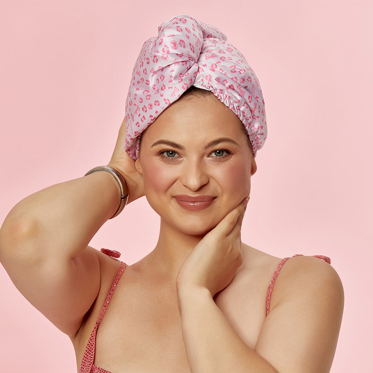 Glov All-Over Barbie Print Double Sided Hair Towel Wrap-beautyandpersonalcare-appliances-hairstylingtools-curlingandstyler-image-2