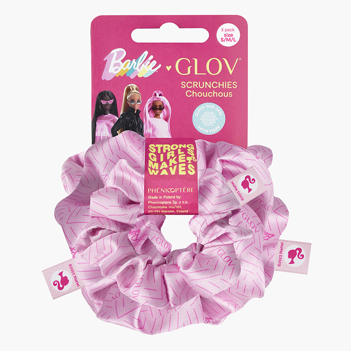 Glov Barbie Print 3-Piece Scrunchie Set-women-hairaccessories-others-image-1