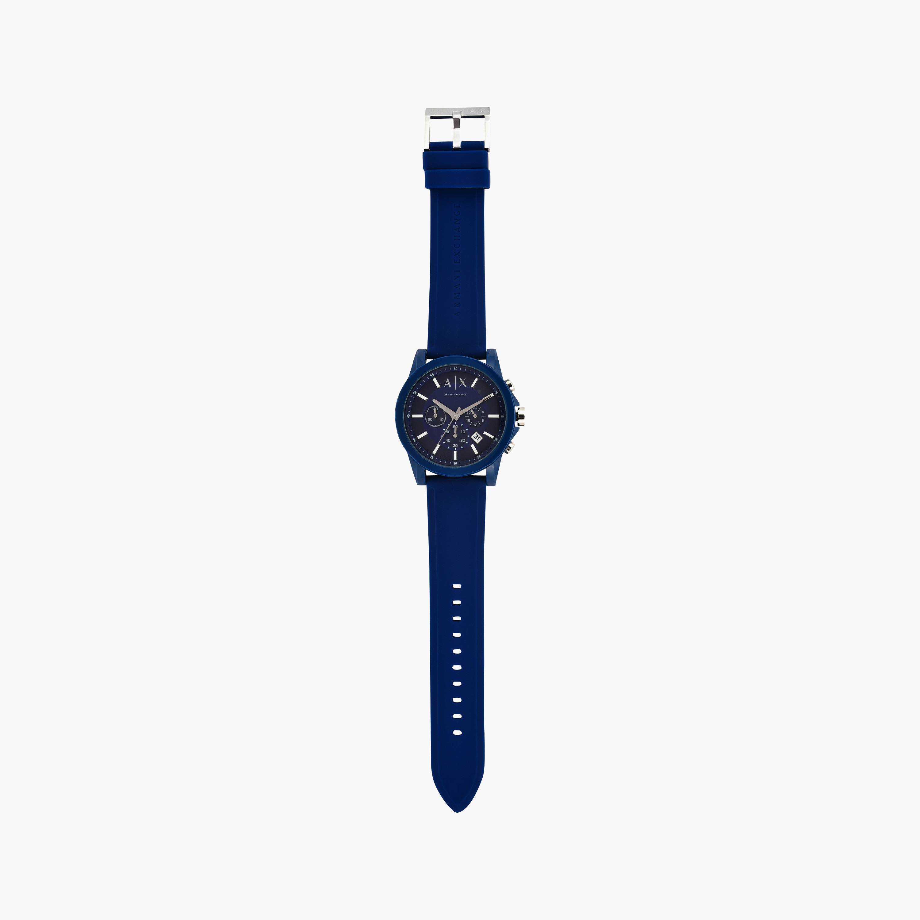 ARMANI EXCHANGE Mens Watch Blue Silicone strap Lightweight Chrono NEW Boxed  a9 | eBay