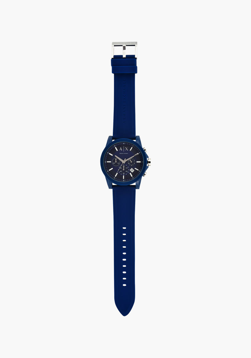 Buy Men's Armani Exchange Men's 44 MM Blue Chronograph Silicone Strap Watch  | AX1327 Online | Centrepoint UAE