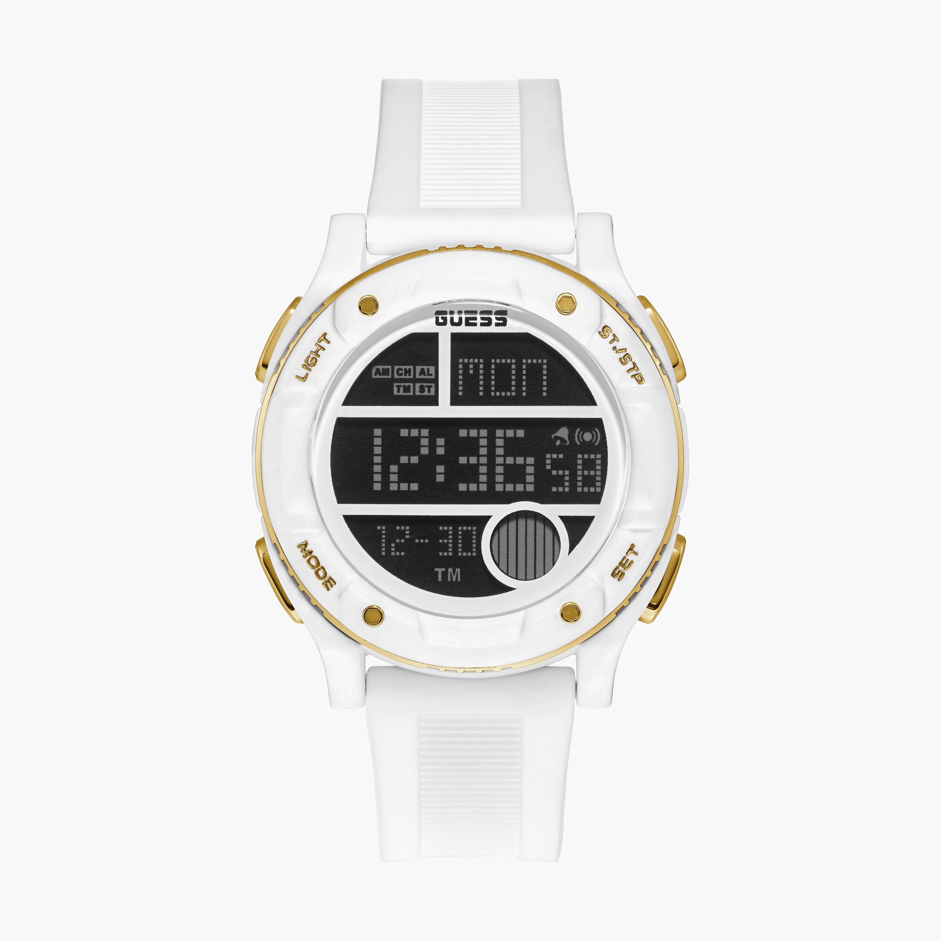 ساعة جيس الرقمية بسوار سيليكون ابيض للرجال | GW0225G1-men-watchesandjewellery-watches-image-1