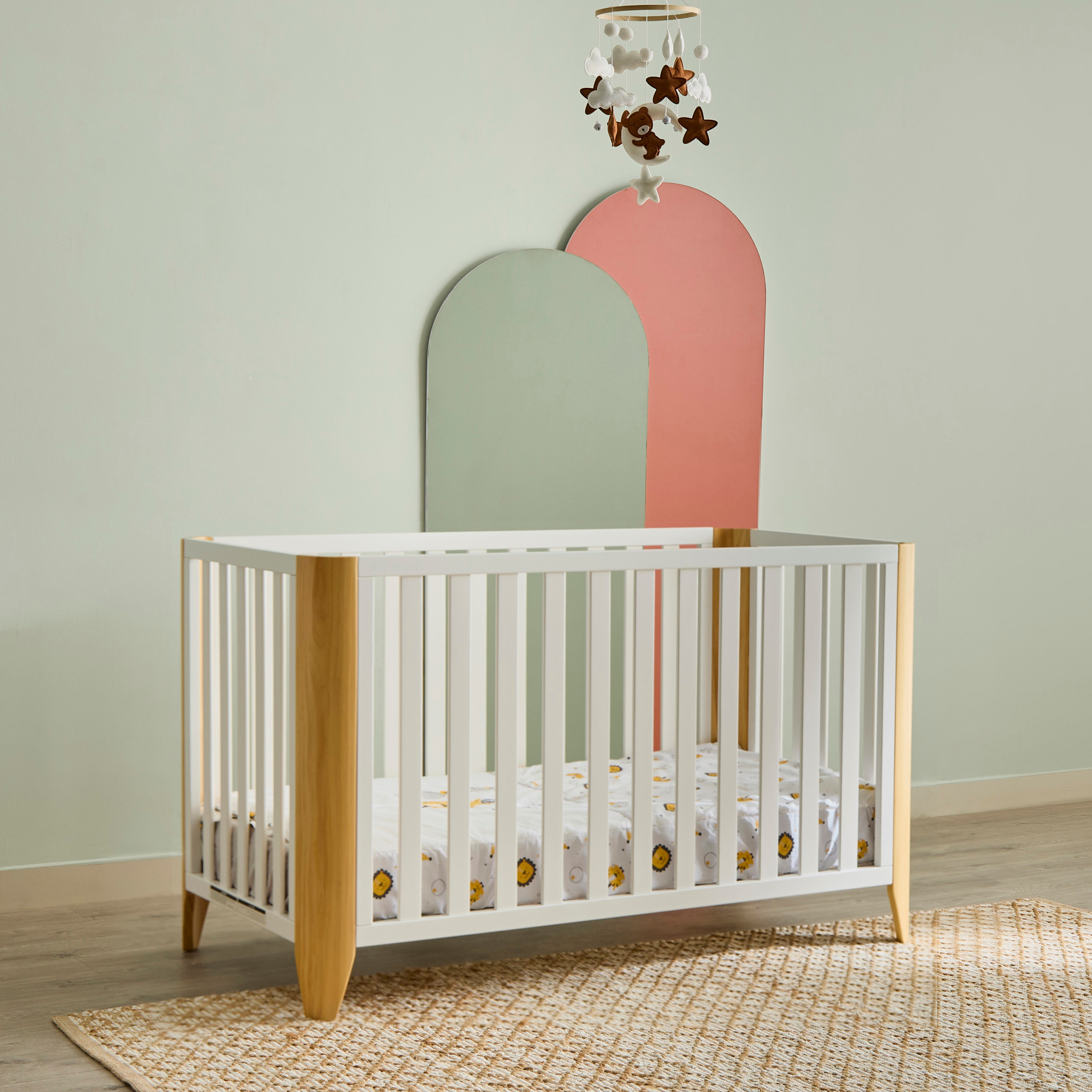 Giggles Aubree Convertible Crib with Toddler Rail