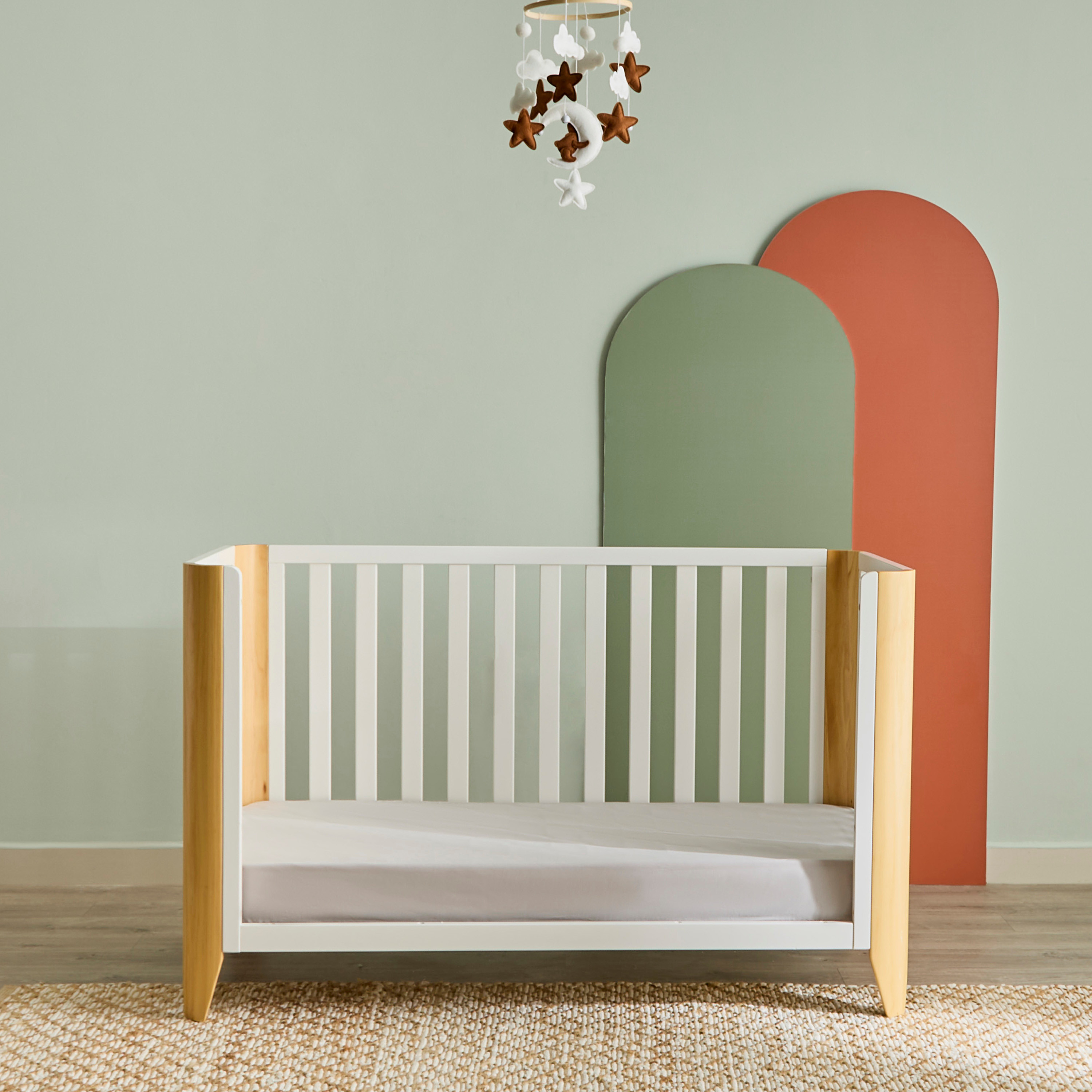 Giggles Aubree Crib with 3-in-1 Convertible Design and Guard Rails (Up to 6 years)-baby-nursery-furniture-cribsandbeds-babycribs-image-5